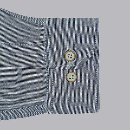 Men's 100% Cotton Plain Solid Full Sleeves Shirt (Navy)