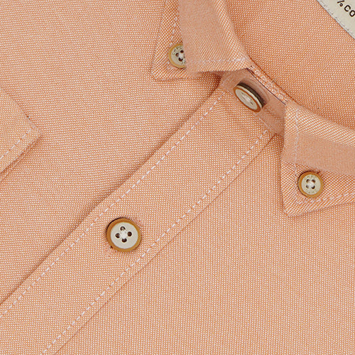 Men's 100% Cotton Plain Solid Full Sleeves Shirt (Orange)