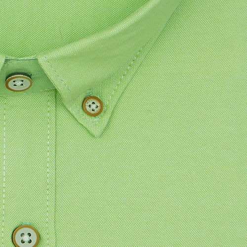 Men's 100% Cotton Plain Solid Full Sleeves Shirt (Green)