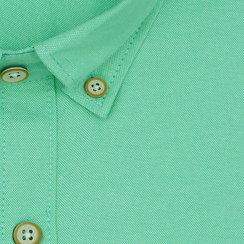 Men's 100% Cotton Plain Solid Full Sleeves Shirt (Turquoise)