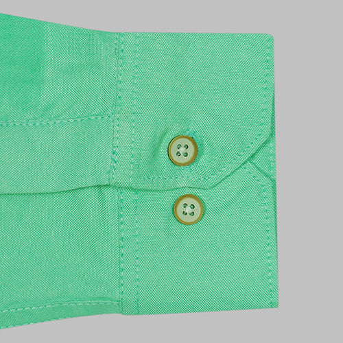 Men's 100% Cotton Plain Solid Full Sleeves Shirt (Turquoise)