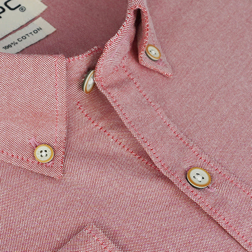 Men's 100% Cotton Plain Solid Full Sleeves Shirt (Rust)