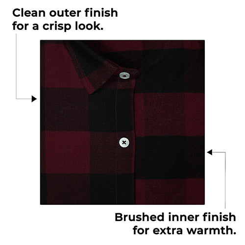 Men's Winter Wear Cottswool Big / Buffalo Checkered Full Sleeves Shirt (Maroon) CW231404_4