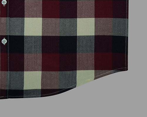 Men's Winter Wear Cottswool Big / Buffalo Checkered Full Sleeves Shirt (Maroon) CW231904_6