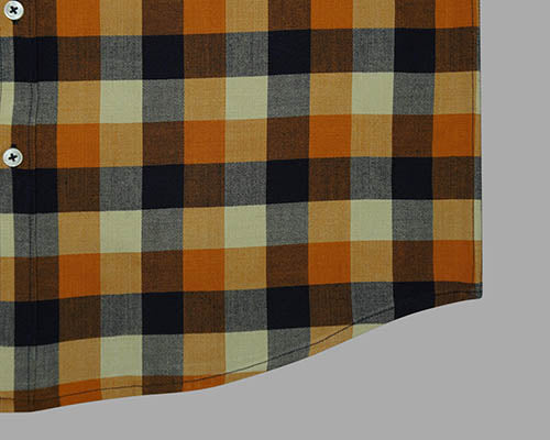 Men's Winter Wear Cottswool Gingham Checkered Full Sleeves Shirt (Orange) CW232712_6