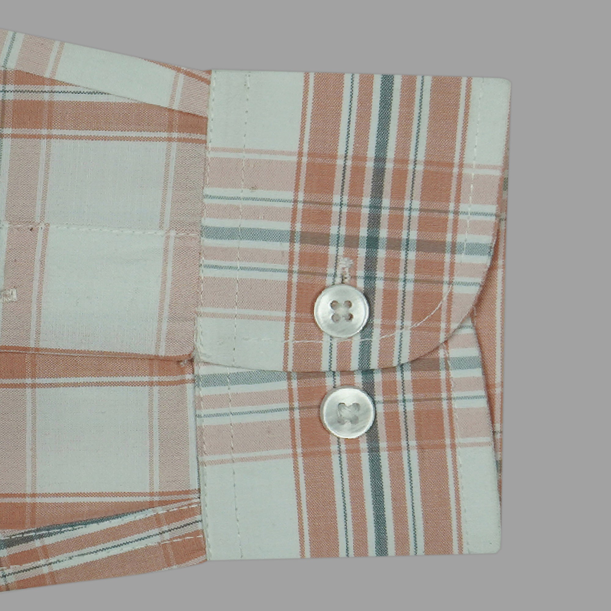 Men's 100% Cotton Checkered Full Sleeves Shirt (Brown)