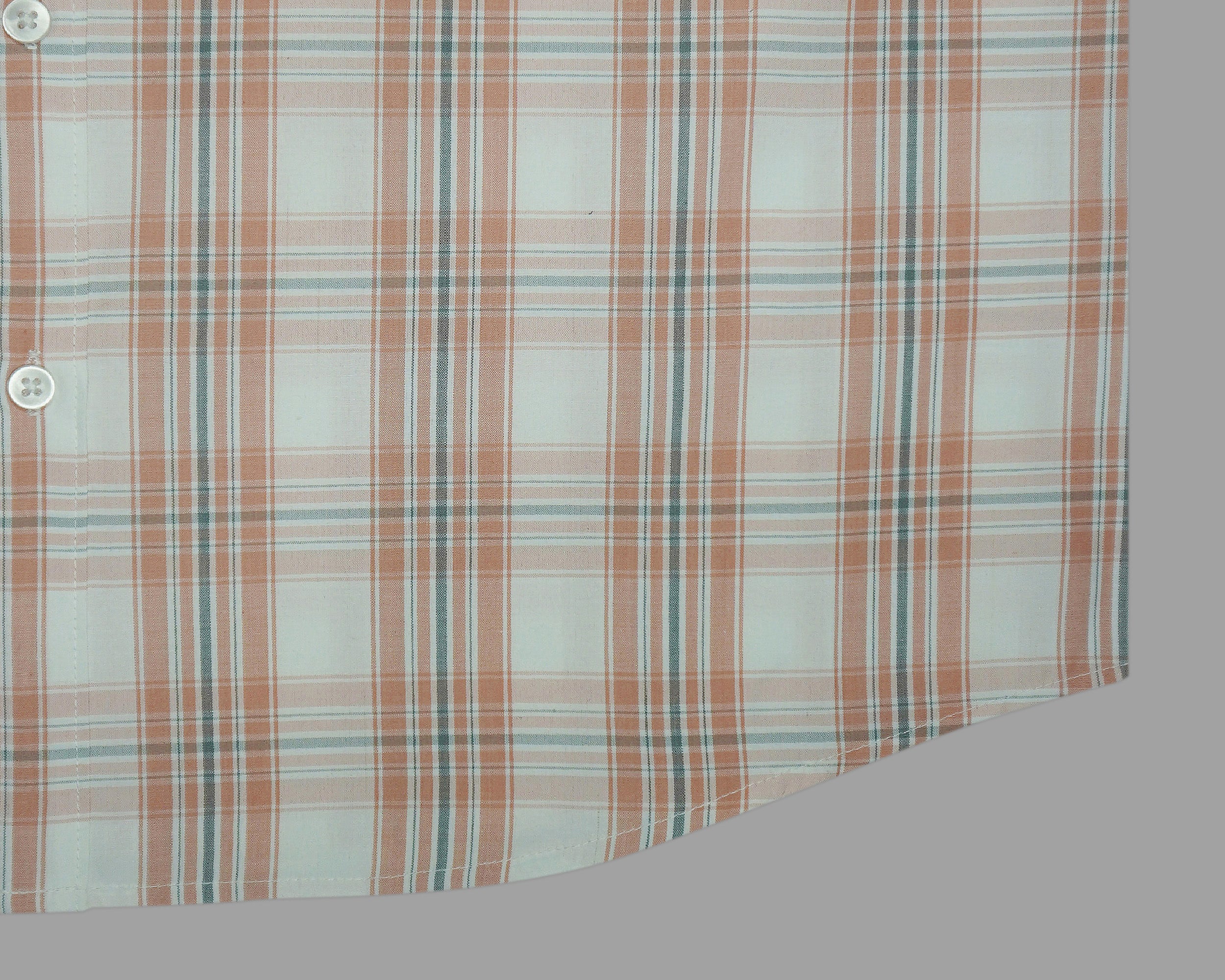 Men's 100% Cotton Checkered Full Sleeves Shirt (Brown)