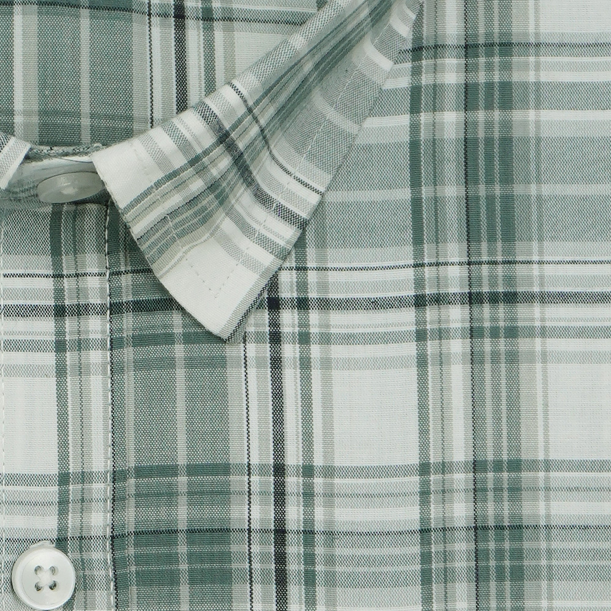 Men's 100% Cotton Checkered Full Sleeves Shirt (Grey)