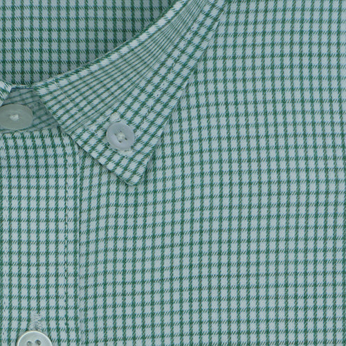 Men's 100% Cotton Graph Checkered Full Sleeves Shirt (Green) FSF516618_2