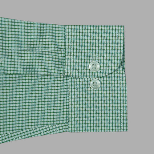 Men's 100% Cotton Graph Checkered Full Sleeves Shirt (Green) FSF516618_5