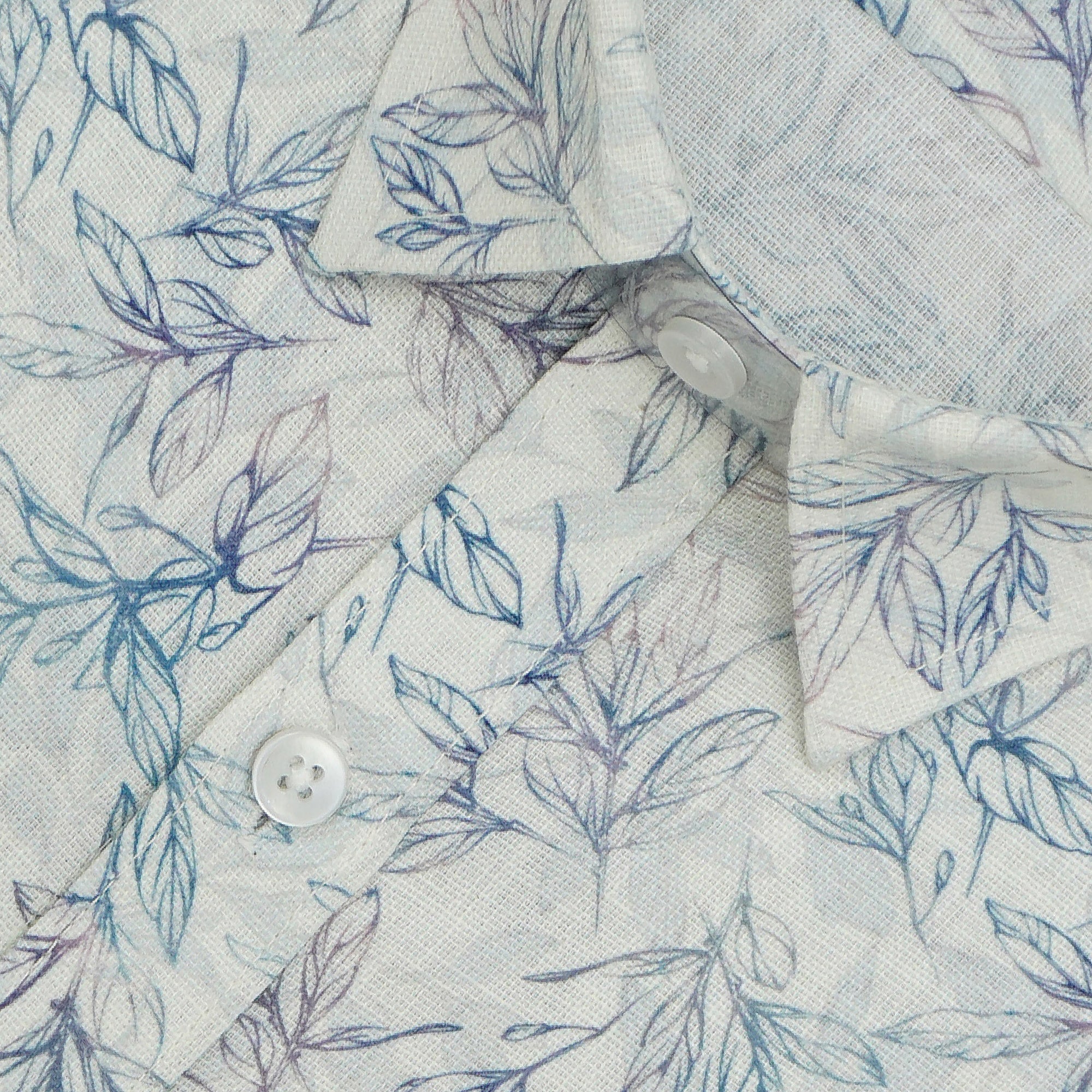 Men's 100% Cotton Printed Full Sleeves Shirts (Blue)