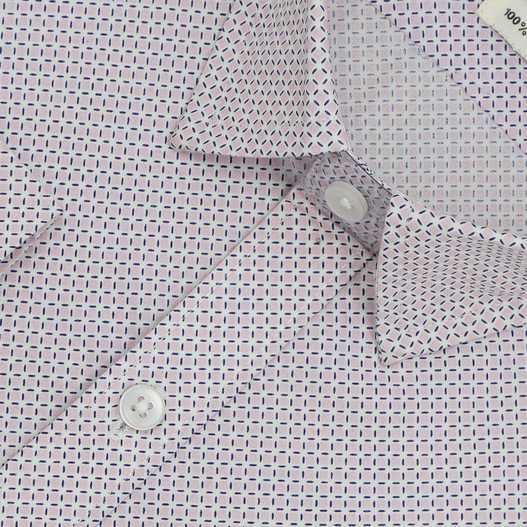 Men's 100% Cotton Printed Full Sleeves Shirts (Peach)