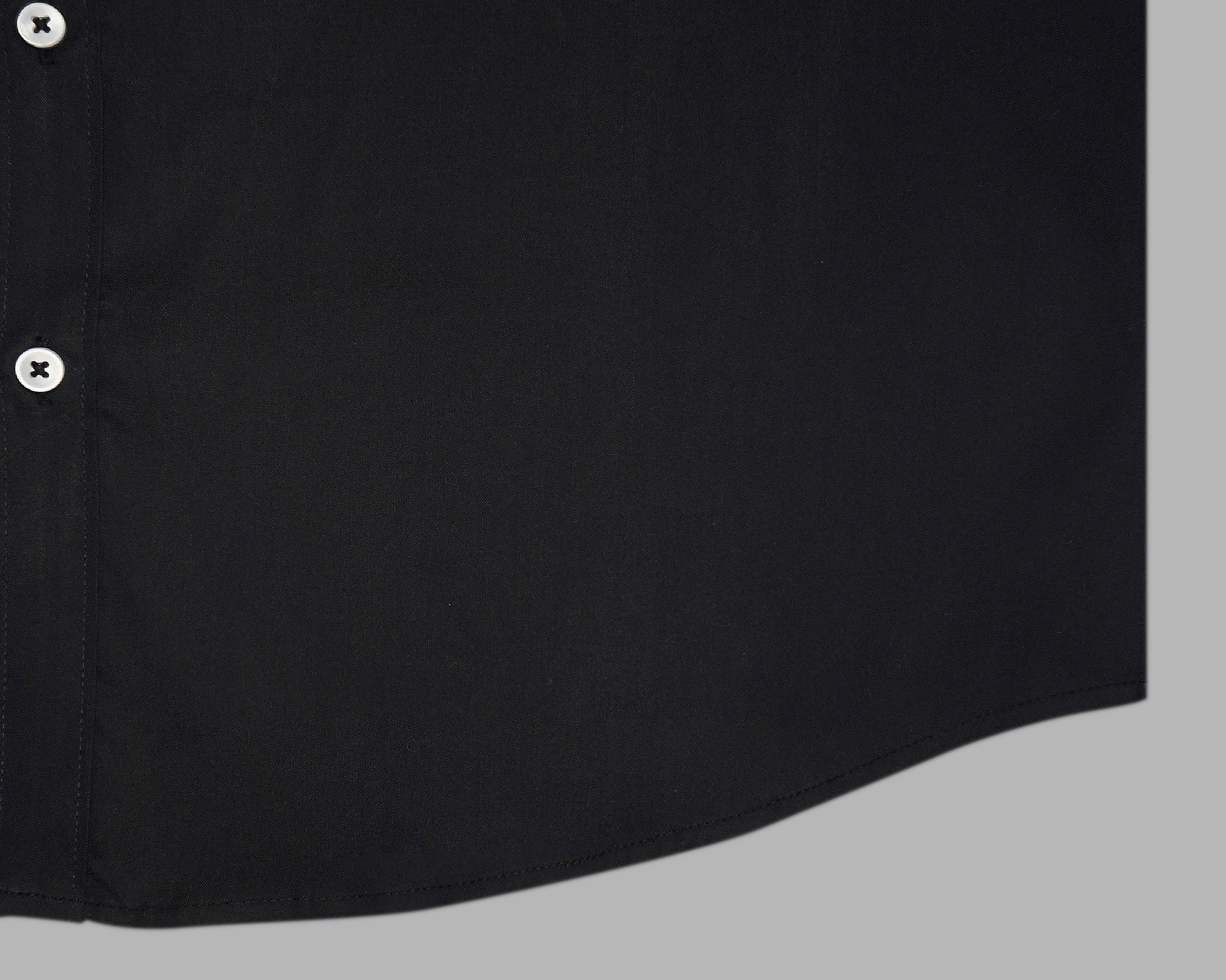Men's 100% Cotton Plain Full Sleeves Shirts (Black)