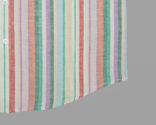 Men's 100% Cotton Roman Striped Half Sleeves Shirt (Multicolor) FSH1000553_6