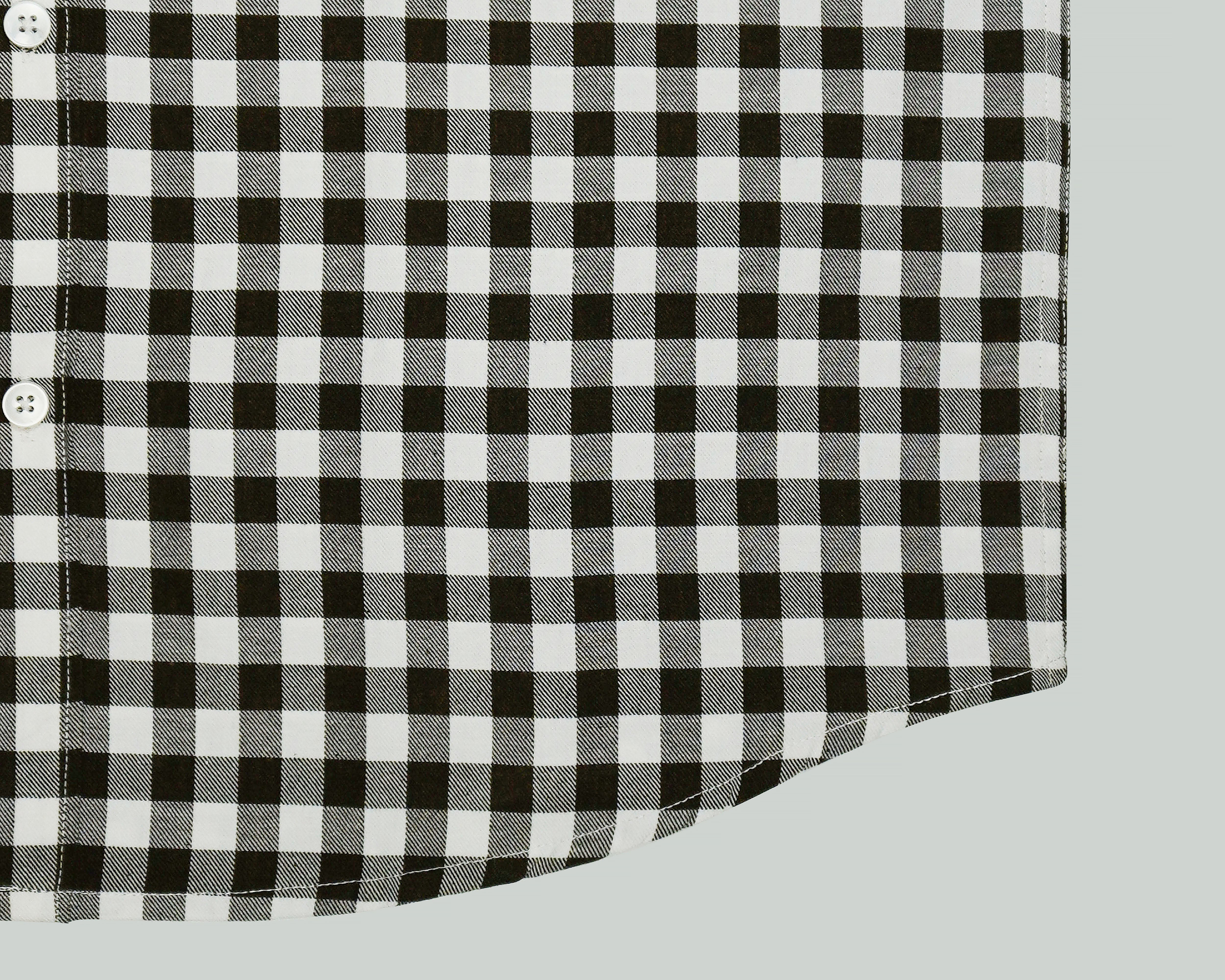 Men's 100% Cotton Gingham Checks Half Sleeves Shirt (Olive Green)