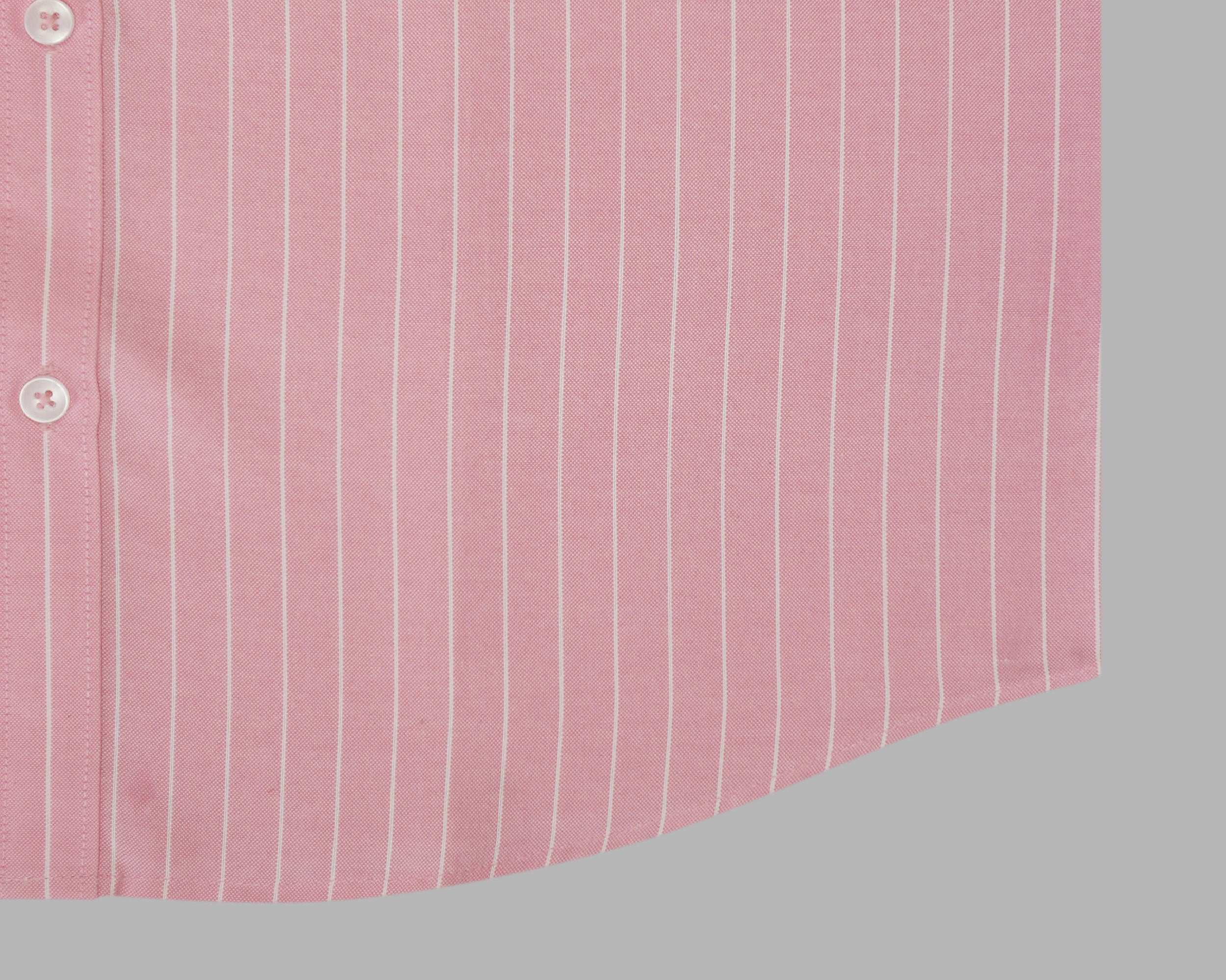Men's Cotton Linen Striped Half Sleeves Shirt (Pink)