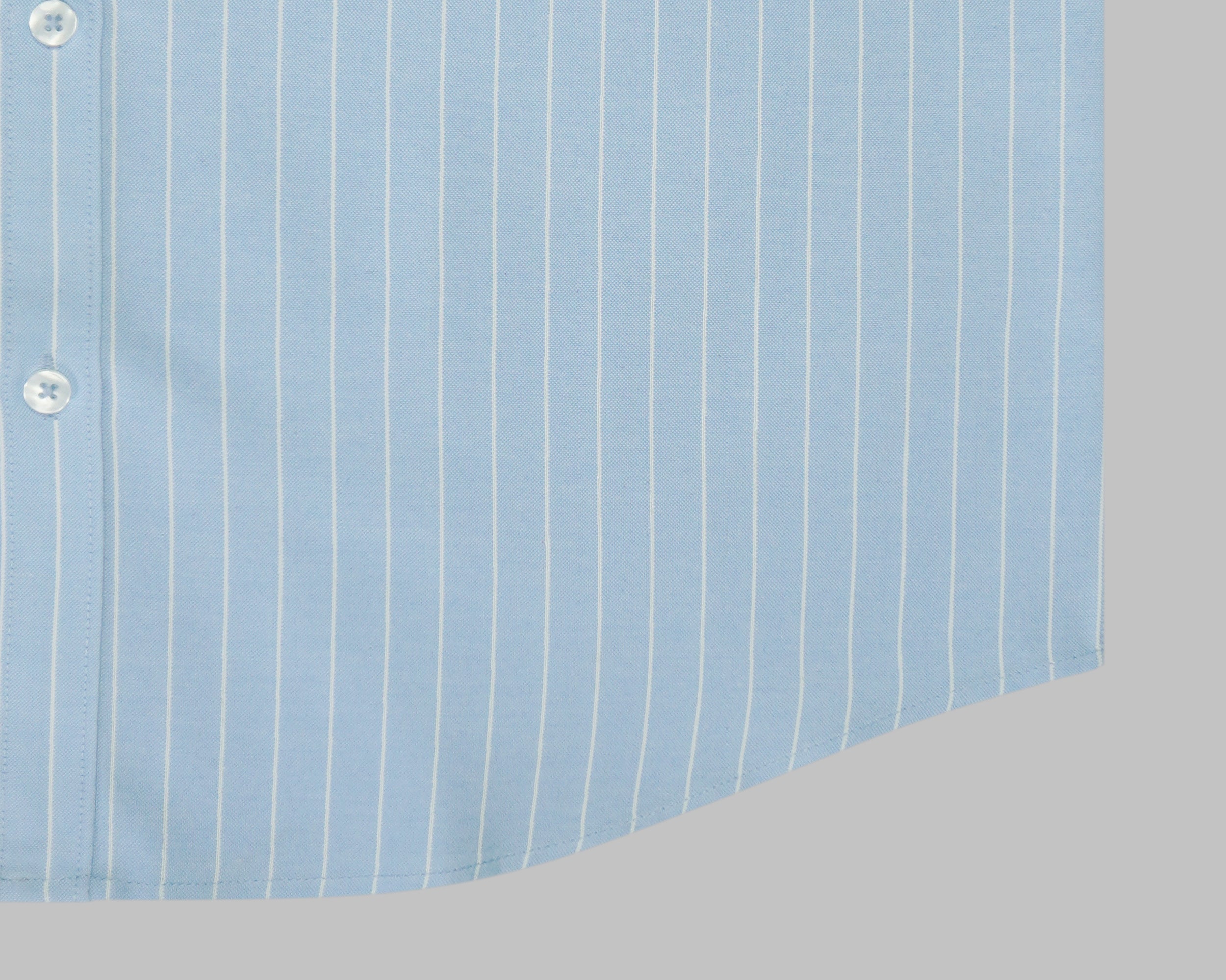 Men's Cotton Linen Striped Half Sleeves Shirt (Sky Blue)