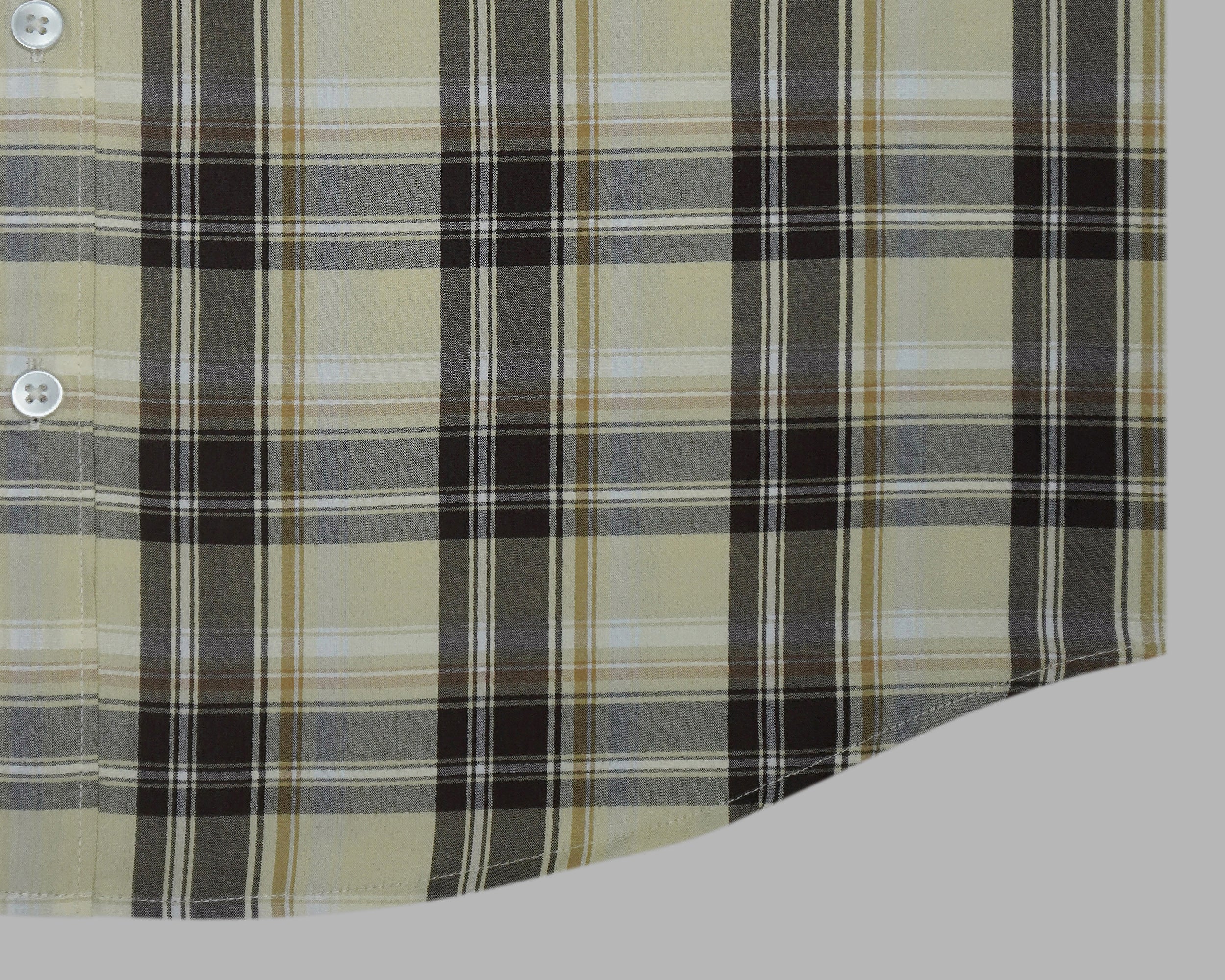 Men's 100% Cotton Checkered Half Sleeves Shirts (Brown)