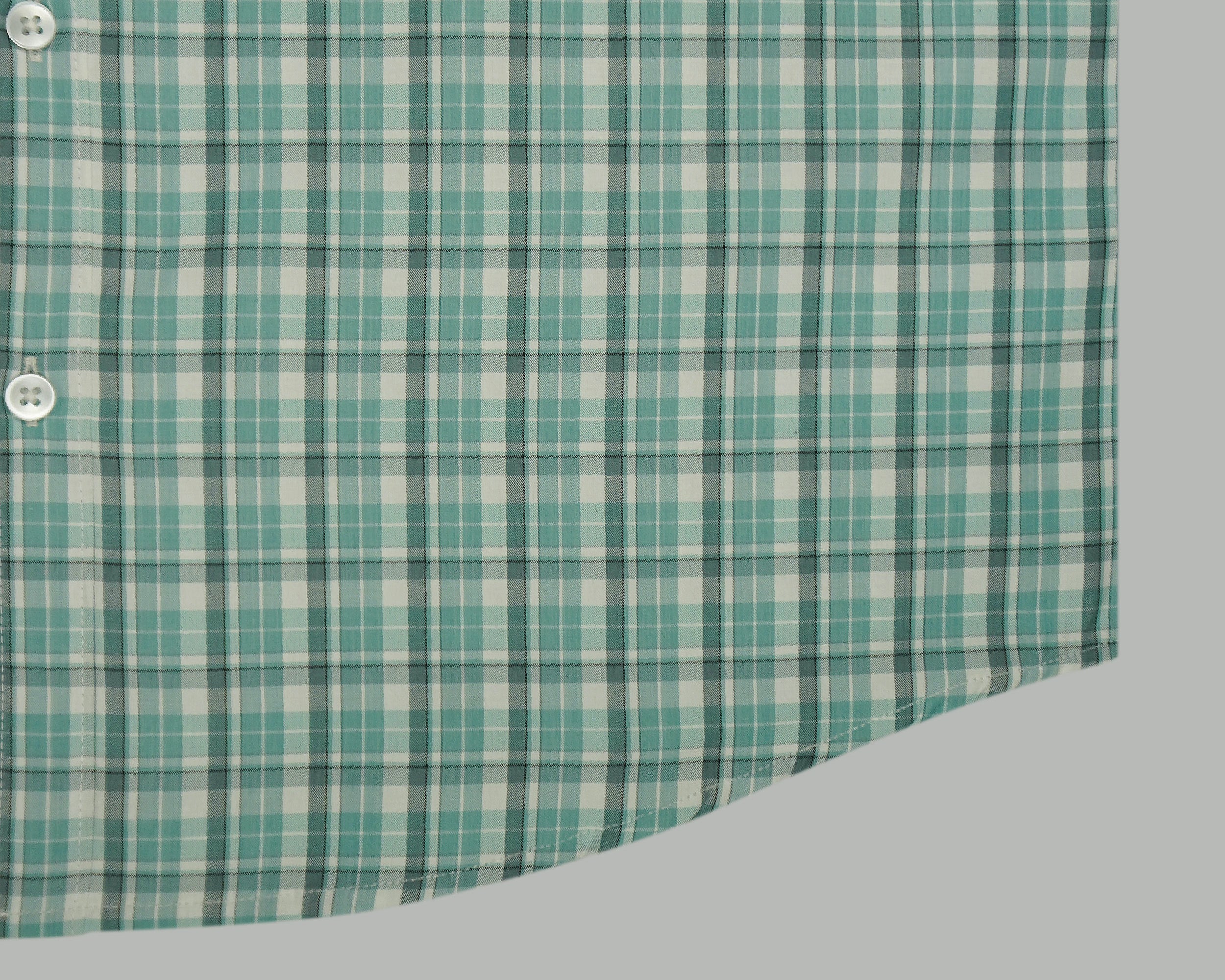 Men's 100% Cotton Checkered Half Sleeves Shirts (Sea green)