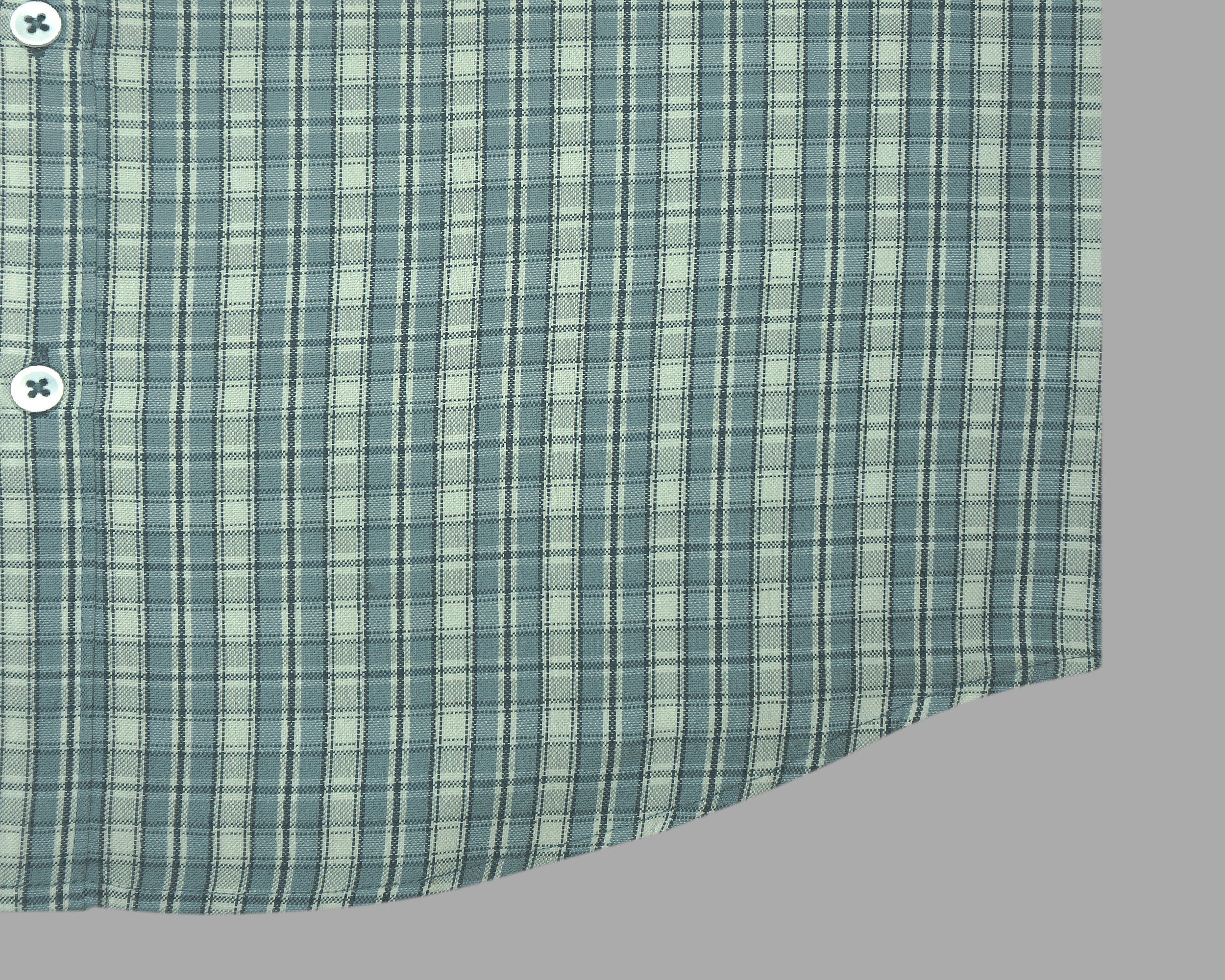 Men's Cotton Linen Checkered Half Sleeves Shirts (Grey)
