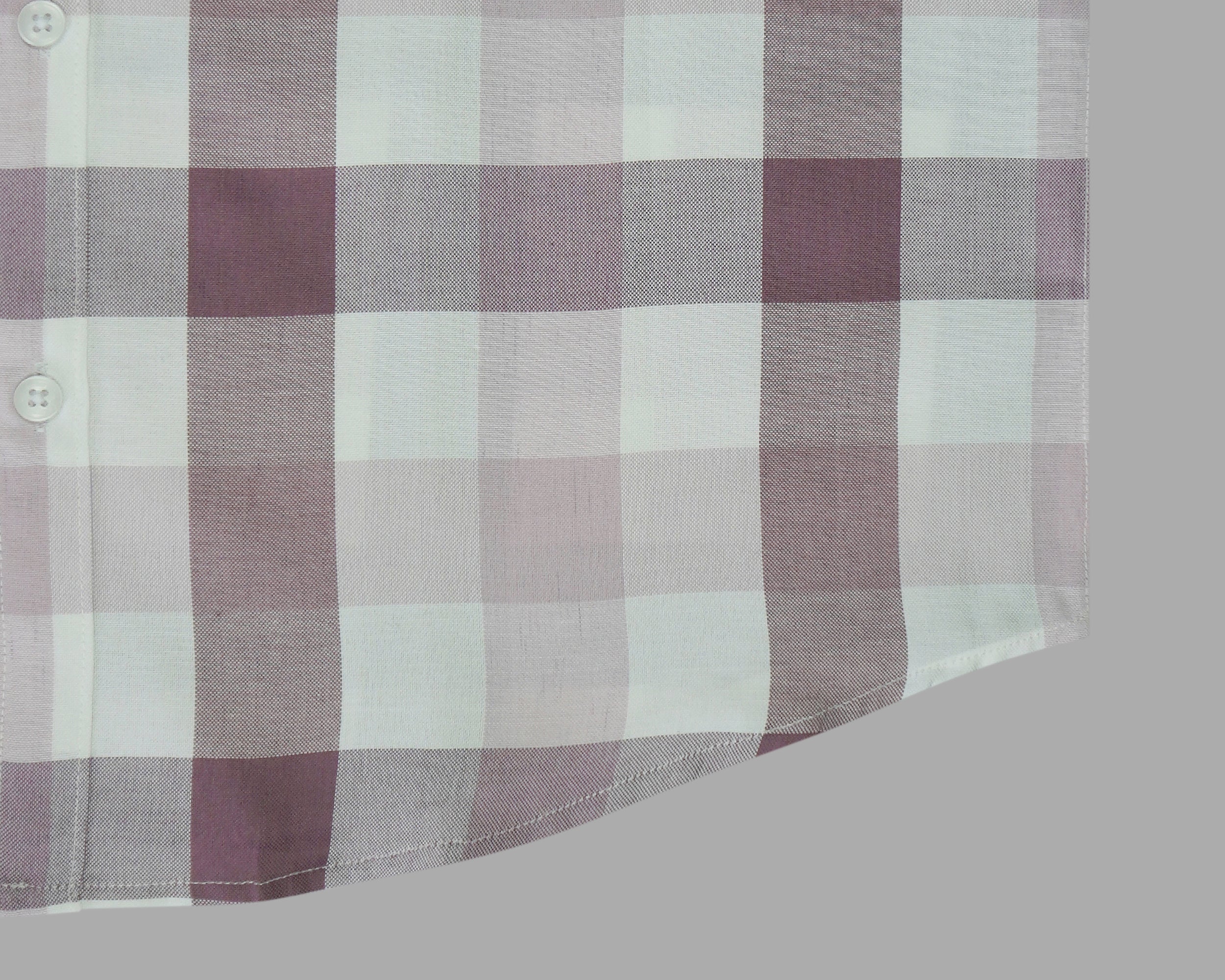 Men's 100% Cotton Checkered Half Sleeves Shirt (Purple)