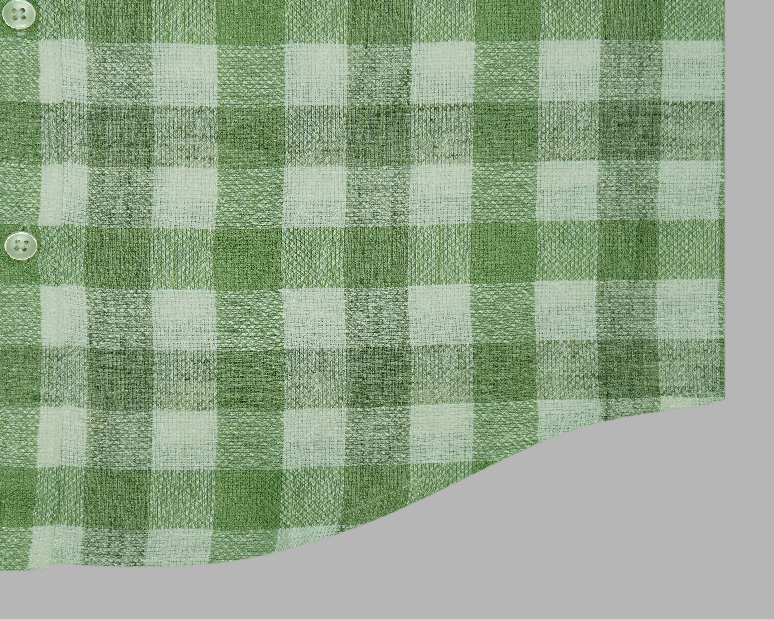 Men's 100% Cotton Checkered Half Sleeves Shirt (Green)