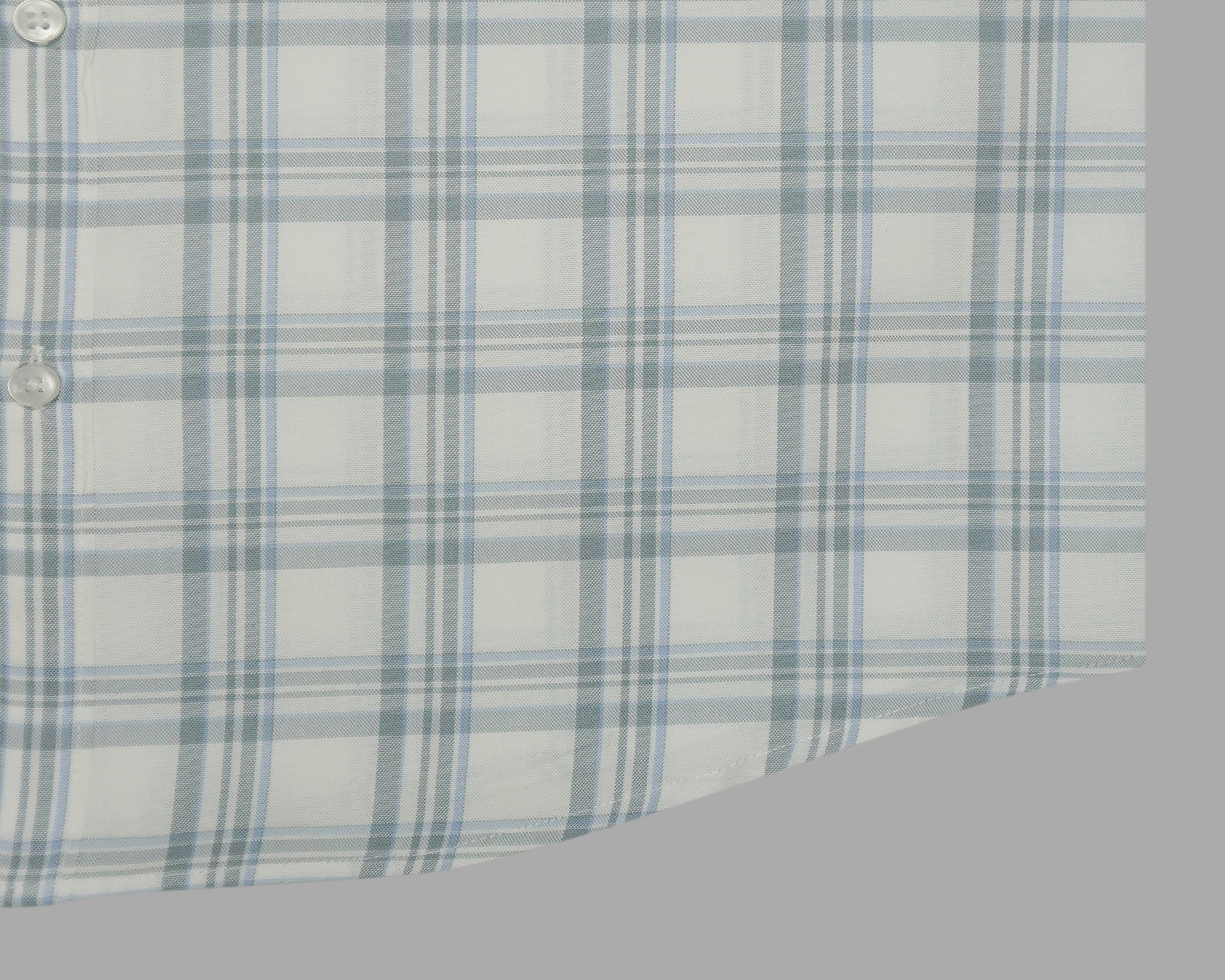 Men's 100% Cotton Checkered Half Sleeves Shirts (Grey)