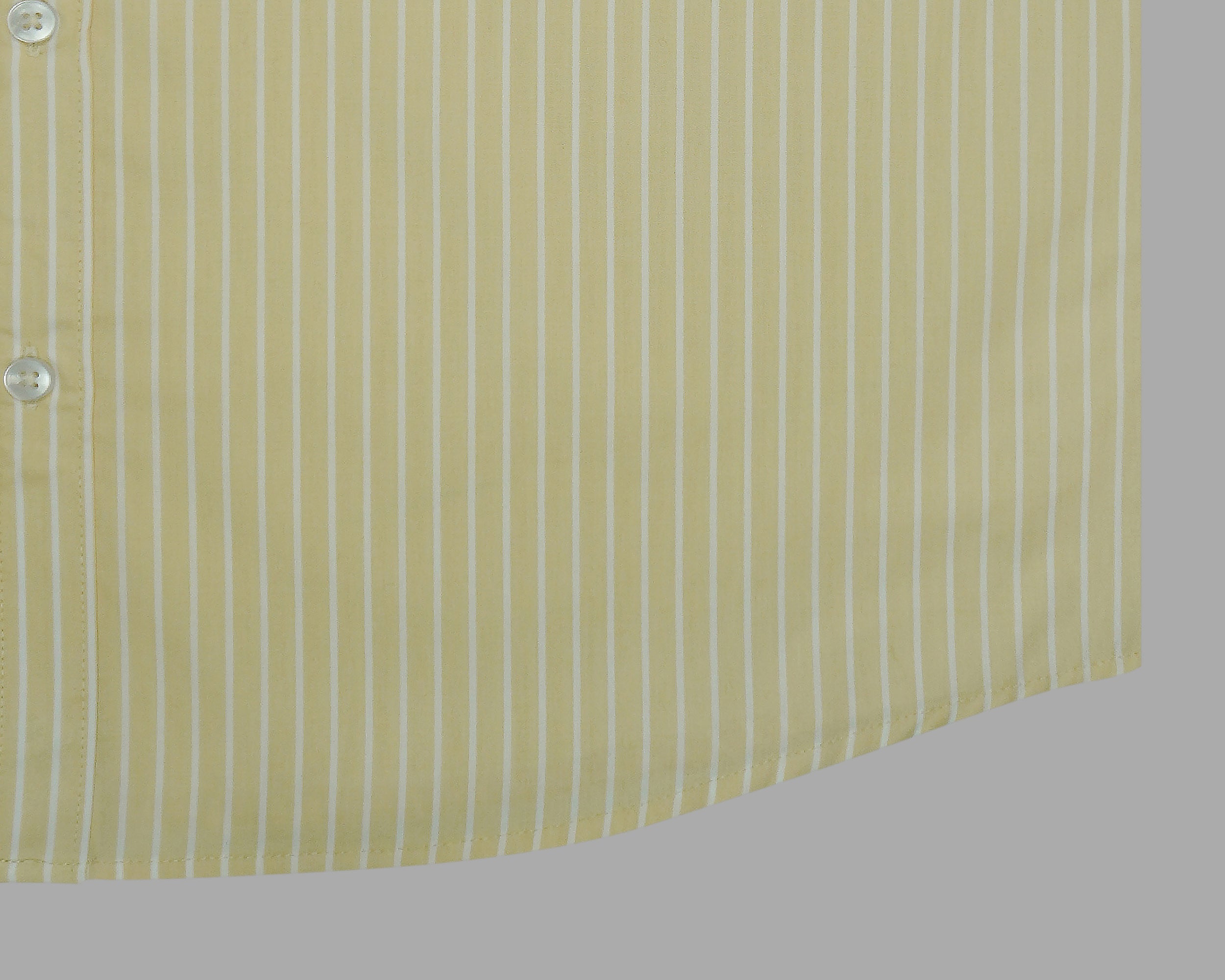 Men's 100% Cotton Striped Half Sleeves Shirts (Yellow)