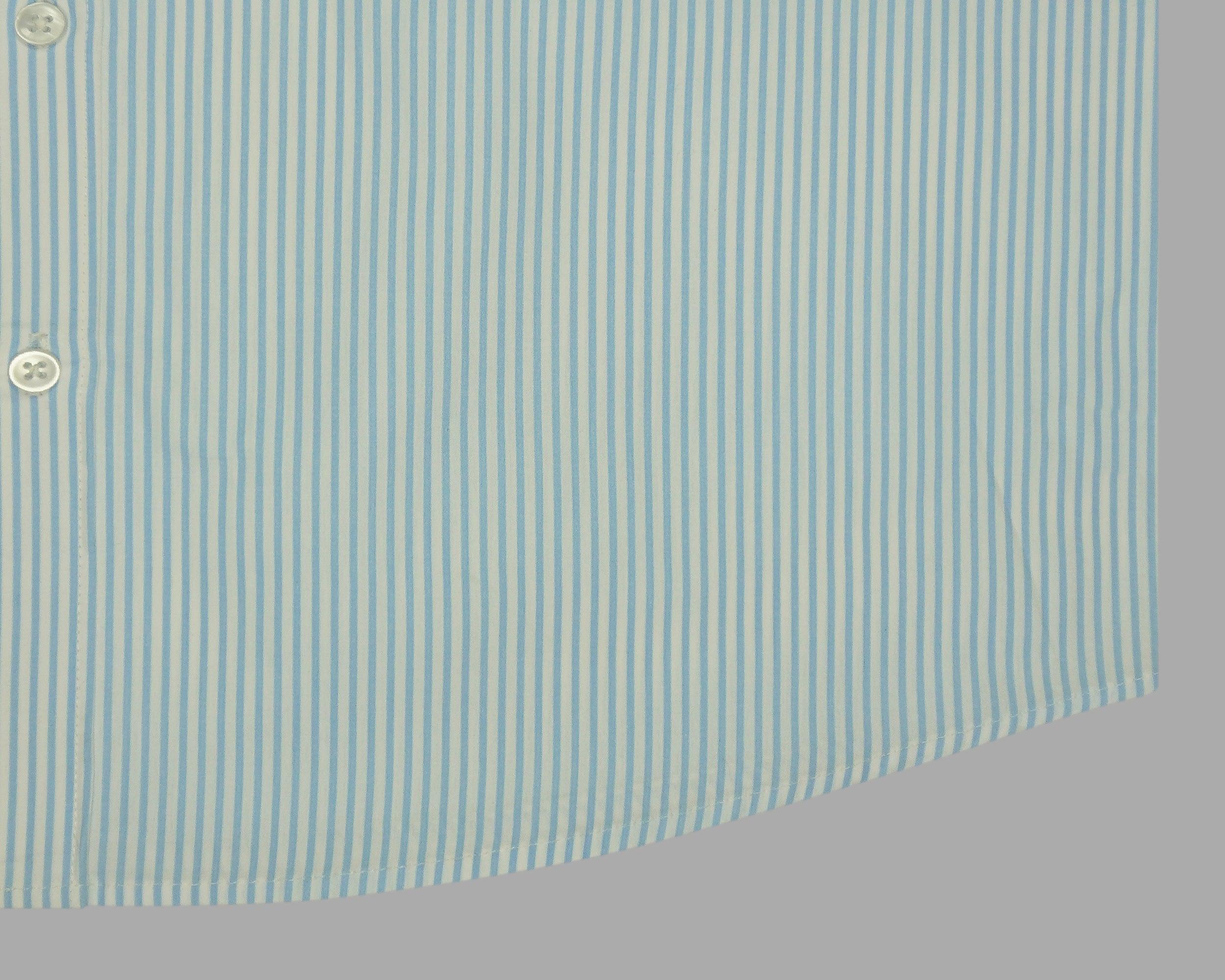 Men's 100% Cotton Striped Half Sleeves Shirts (Sky Blue)
