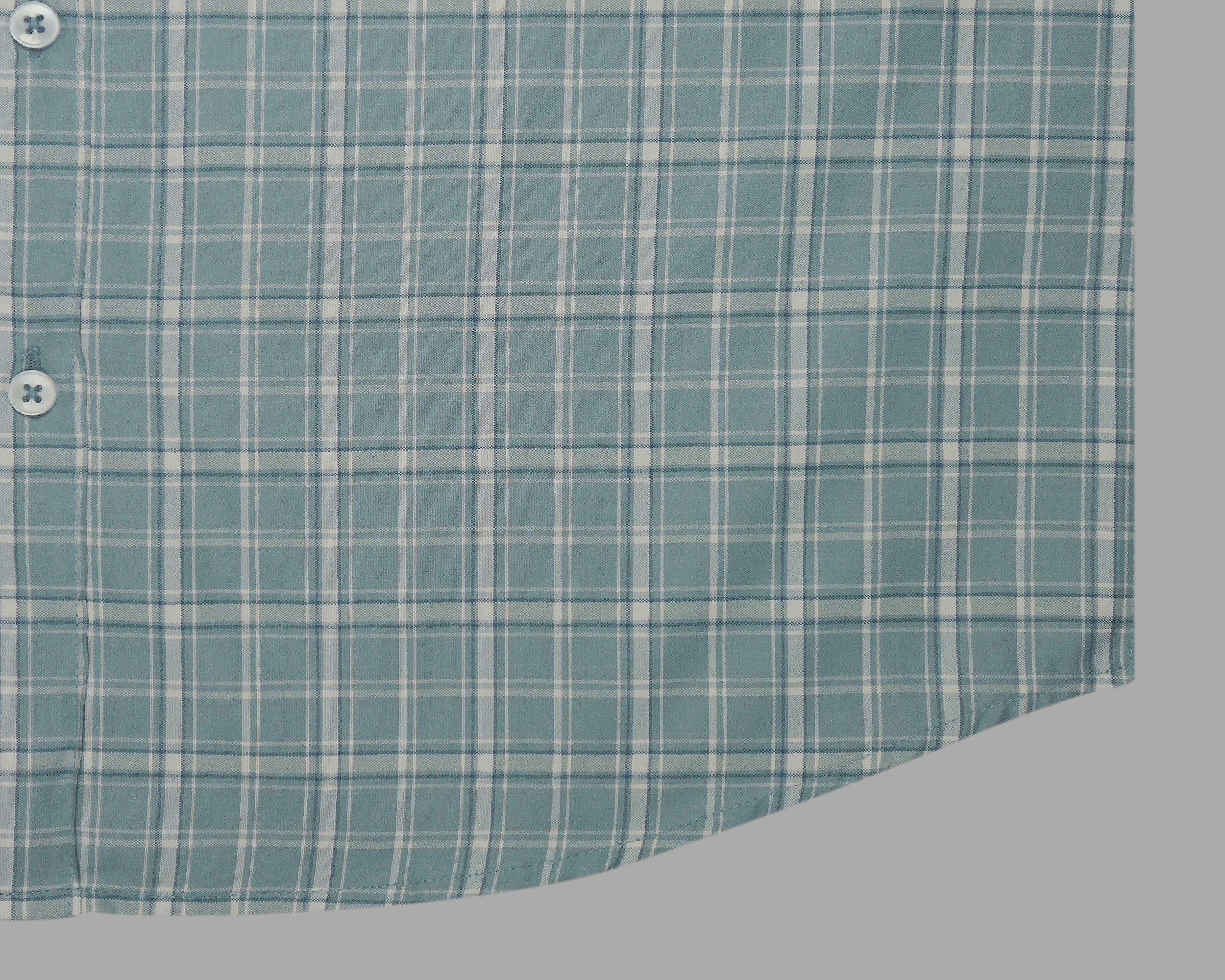 Men's 100% Cotton Checkered Half Sleeves Shirts (Blue)