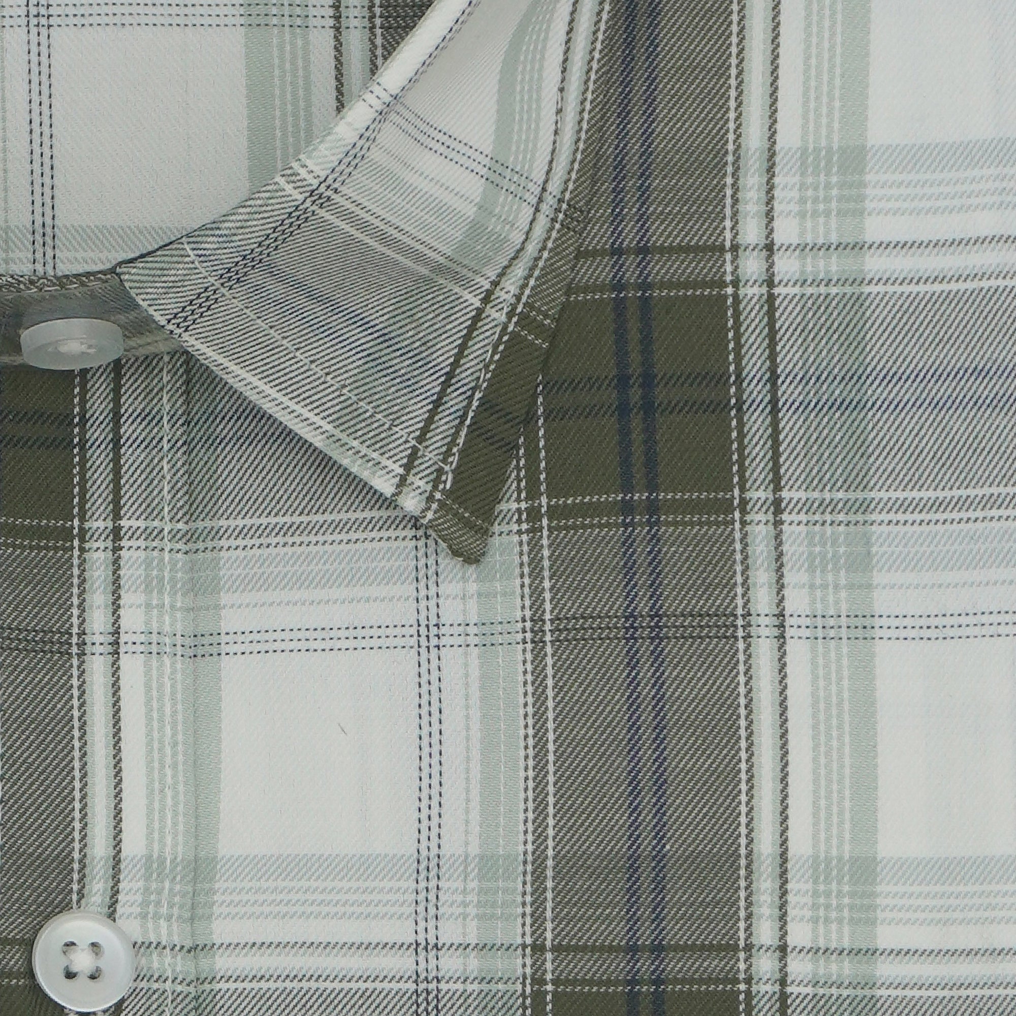 Men's 100% Cotton Checkered Half Sleeves Shirts (Green)