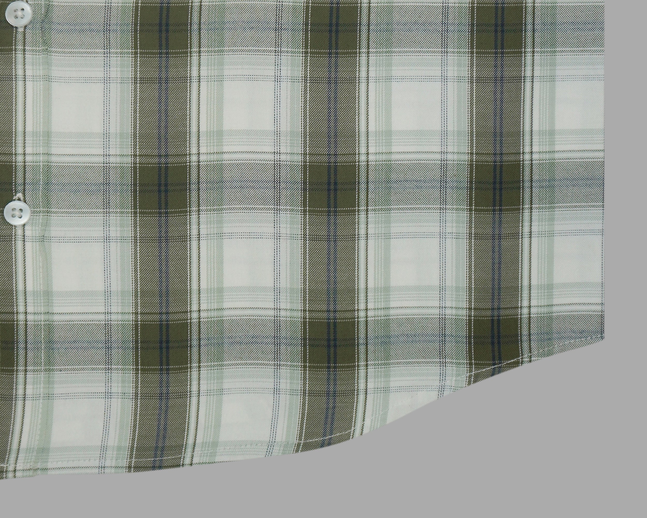 Men's 100% Cotton Checkered Half Sleeves Shirts (Green)