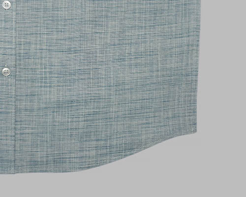 Men's 100% Cotton Self Design Half Sleeves Shirt (Blue) FSH511647_6