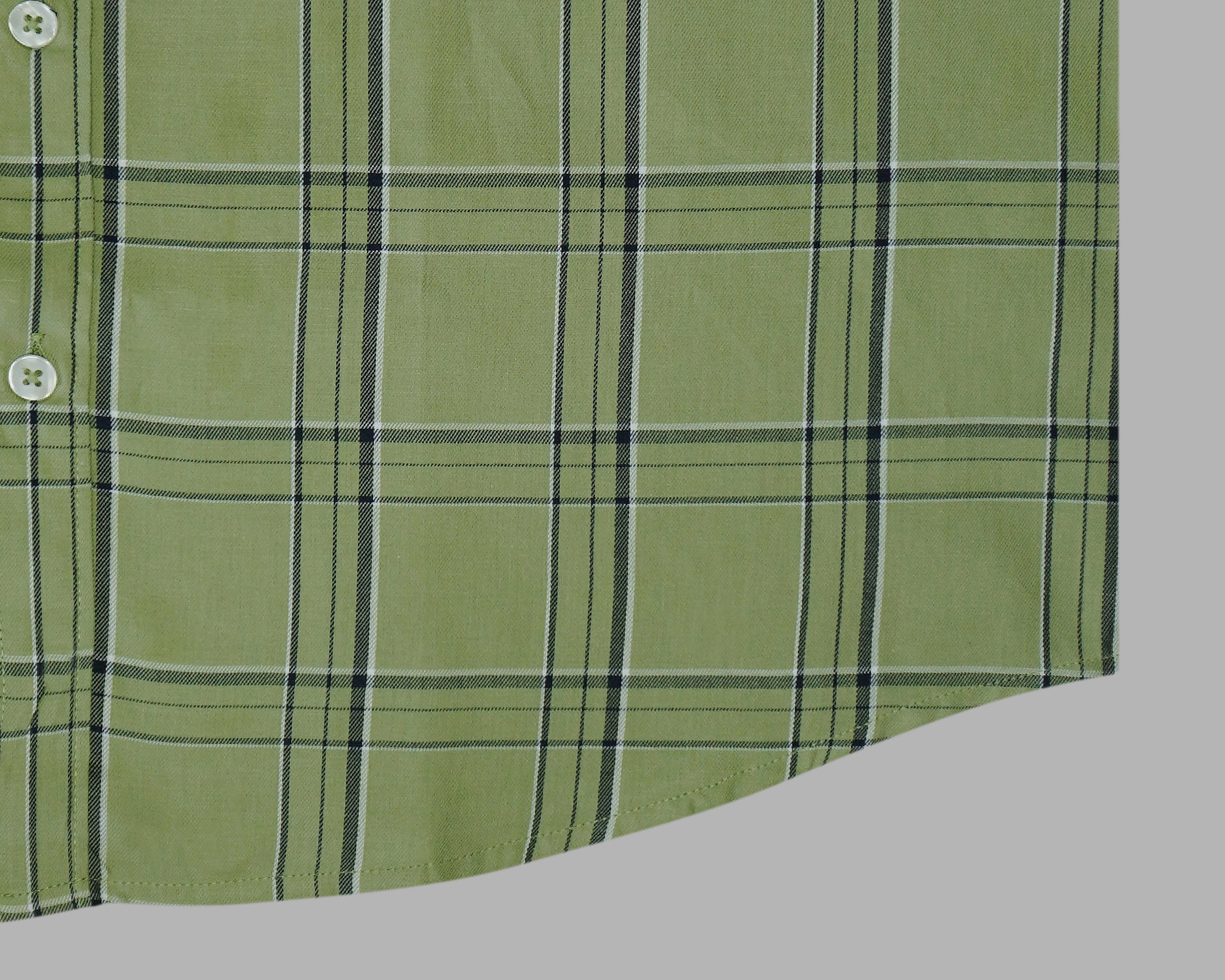 Men's 100% Cotton Checkered Half Sleeves Shirt (Sea Green)