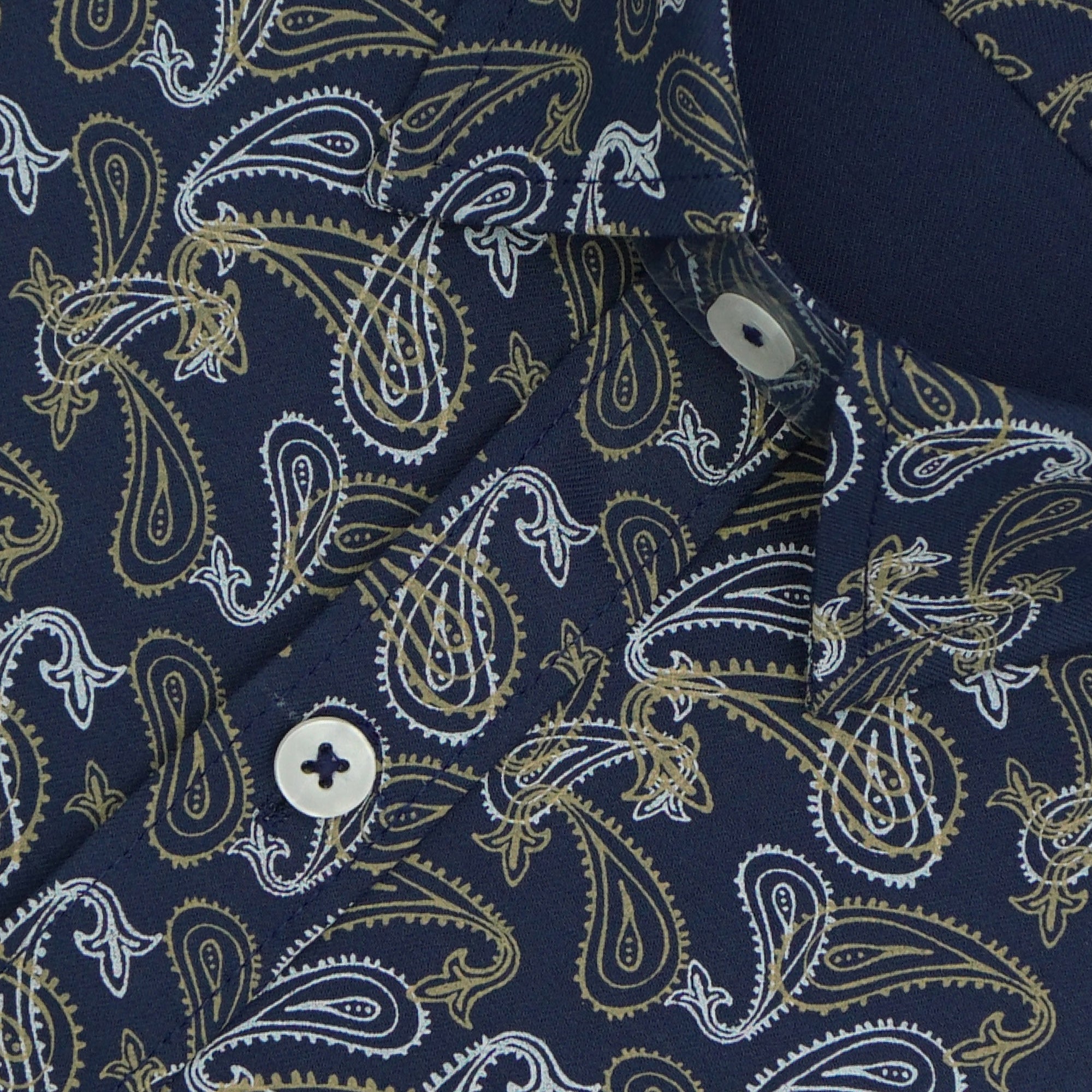 Men's 100% Cotton Printed Half Sleeves Shirt (Blue)