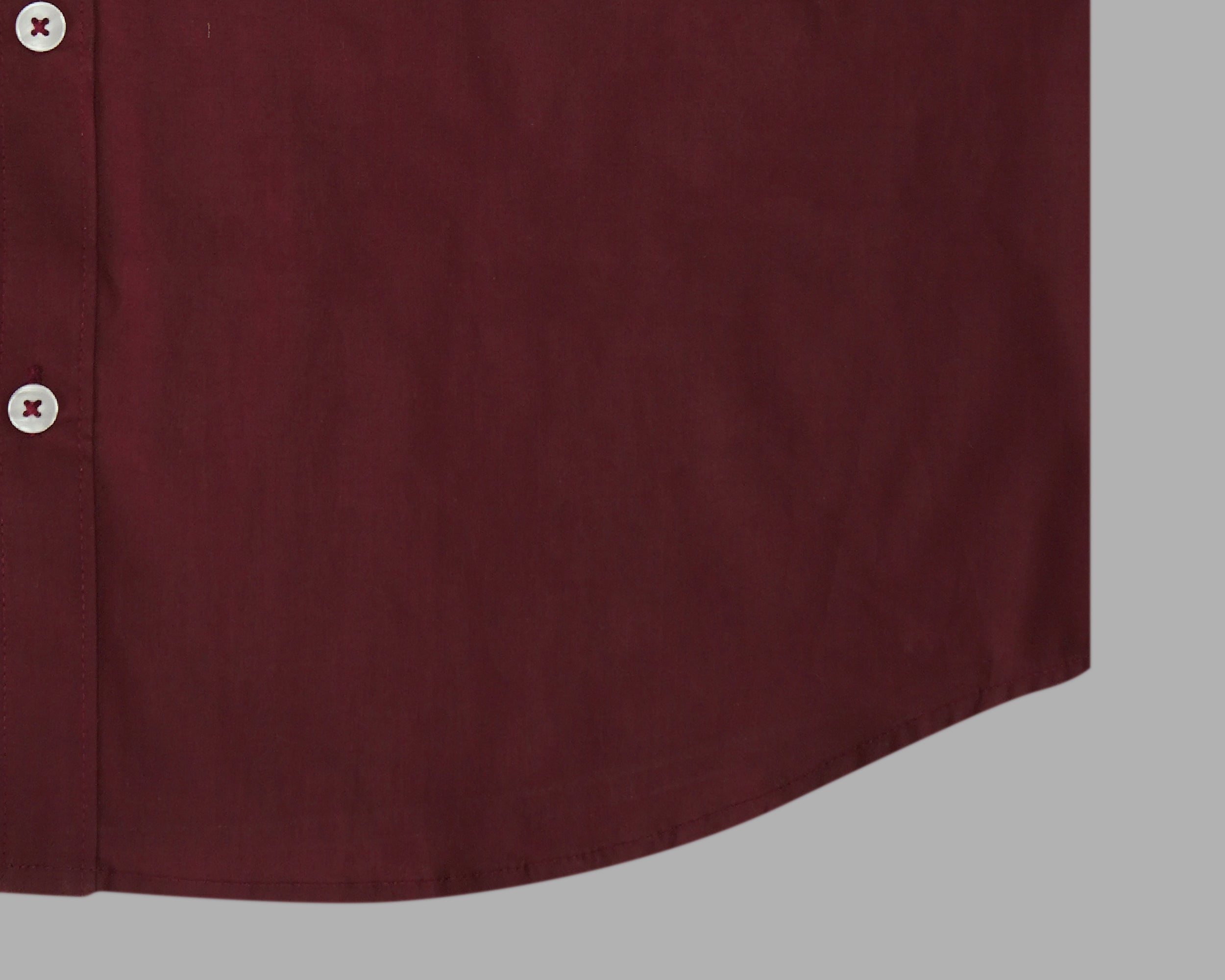 Men's 100% Cotton Plain Solid Half Sleeves Shirt (Maroon)