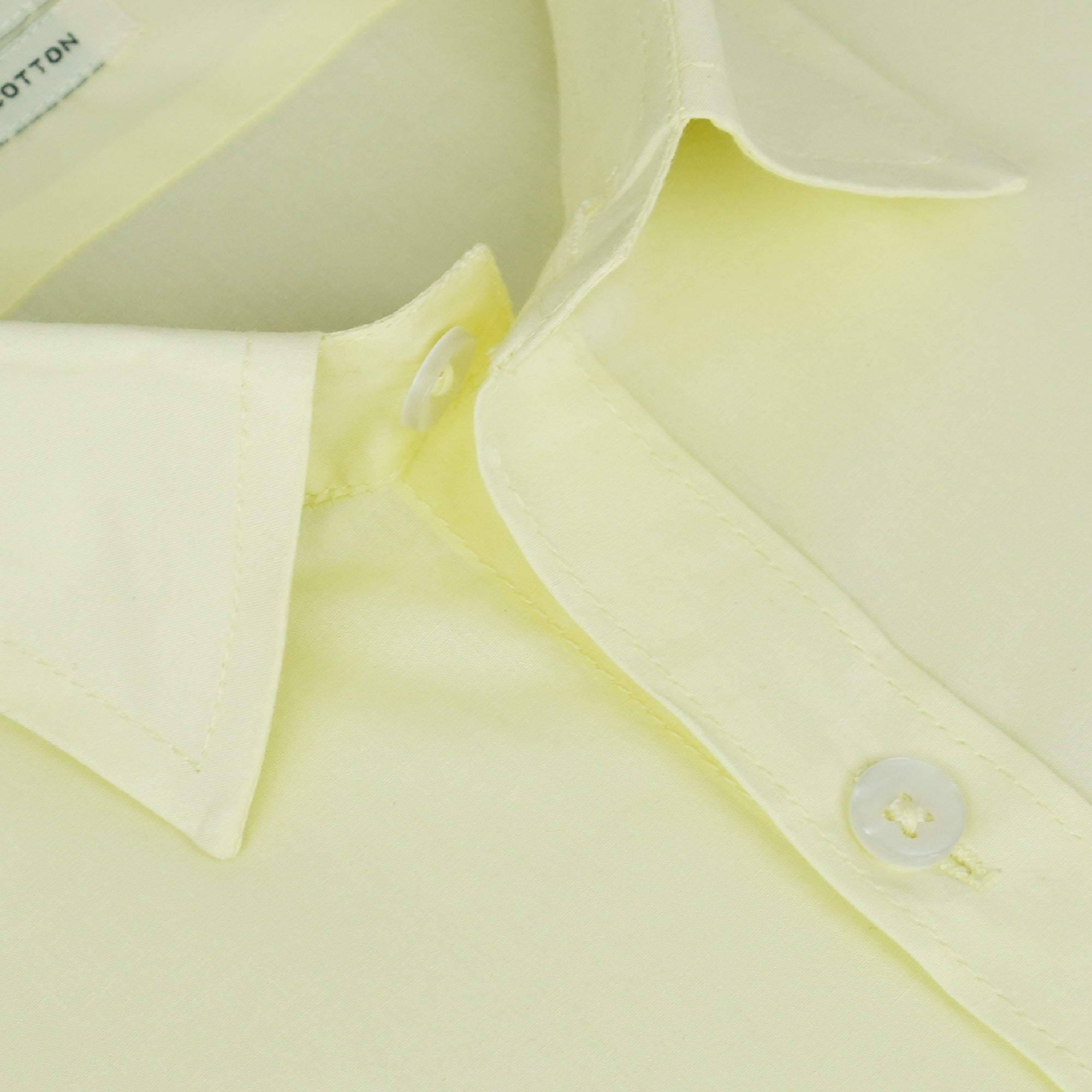 Men's 100% Cotton Plain Solid Half Sleeves Shirt (Yellow)