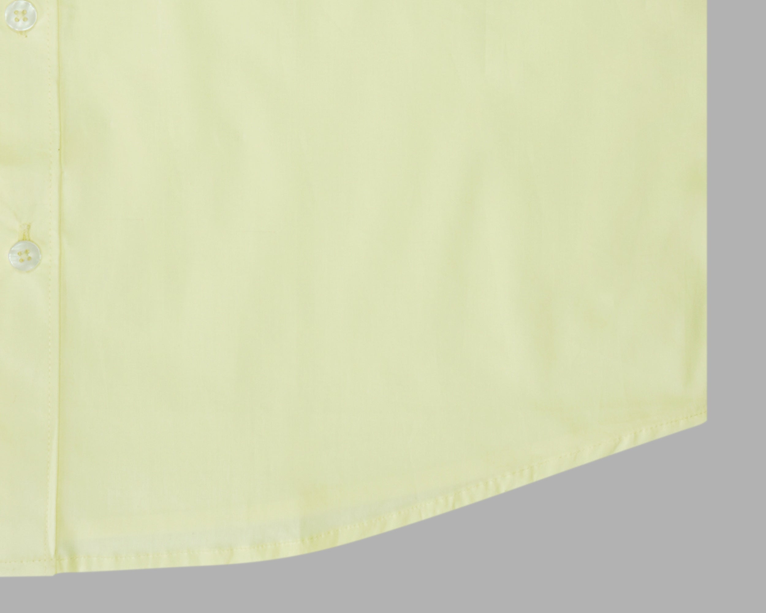 Men's 100% Cotton Plain Solid Half Sleeves Shirt (Yellow)