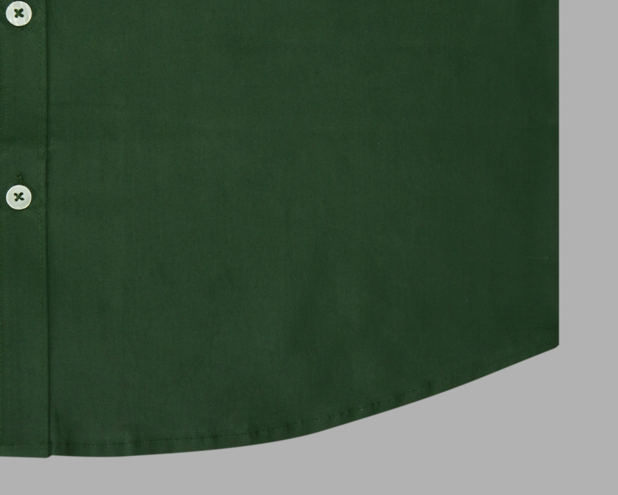 Men's 100% Cotton Plain Solid Half Sleeves Shirt (Bottle Green)