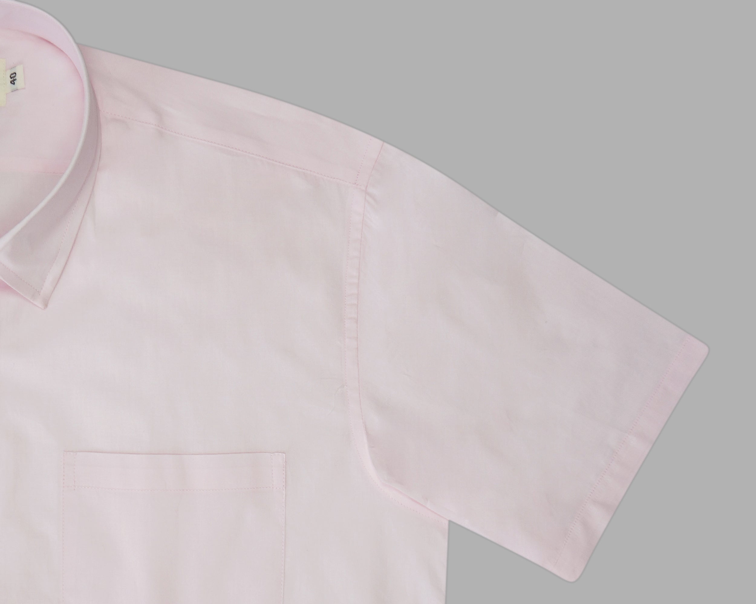 Men's 100% Cotton Plain Solid Half Sleeves Shirt (Peach)