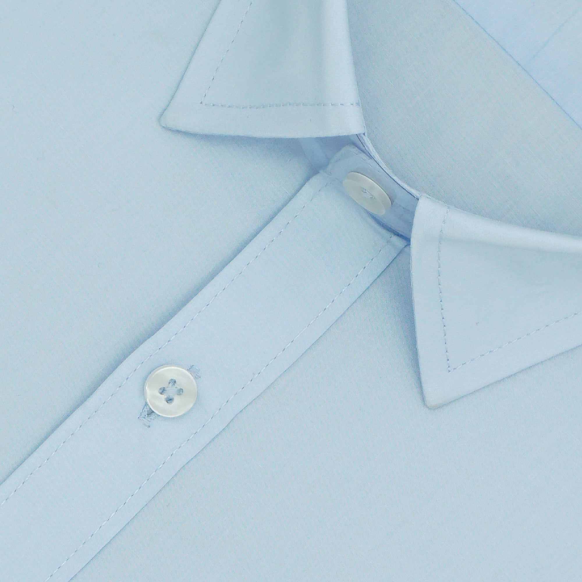 Men's 100% Cotton Plain Solid Half Sleeves Shirt (Blue)