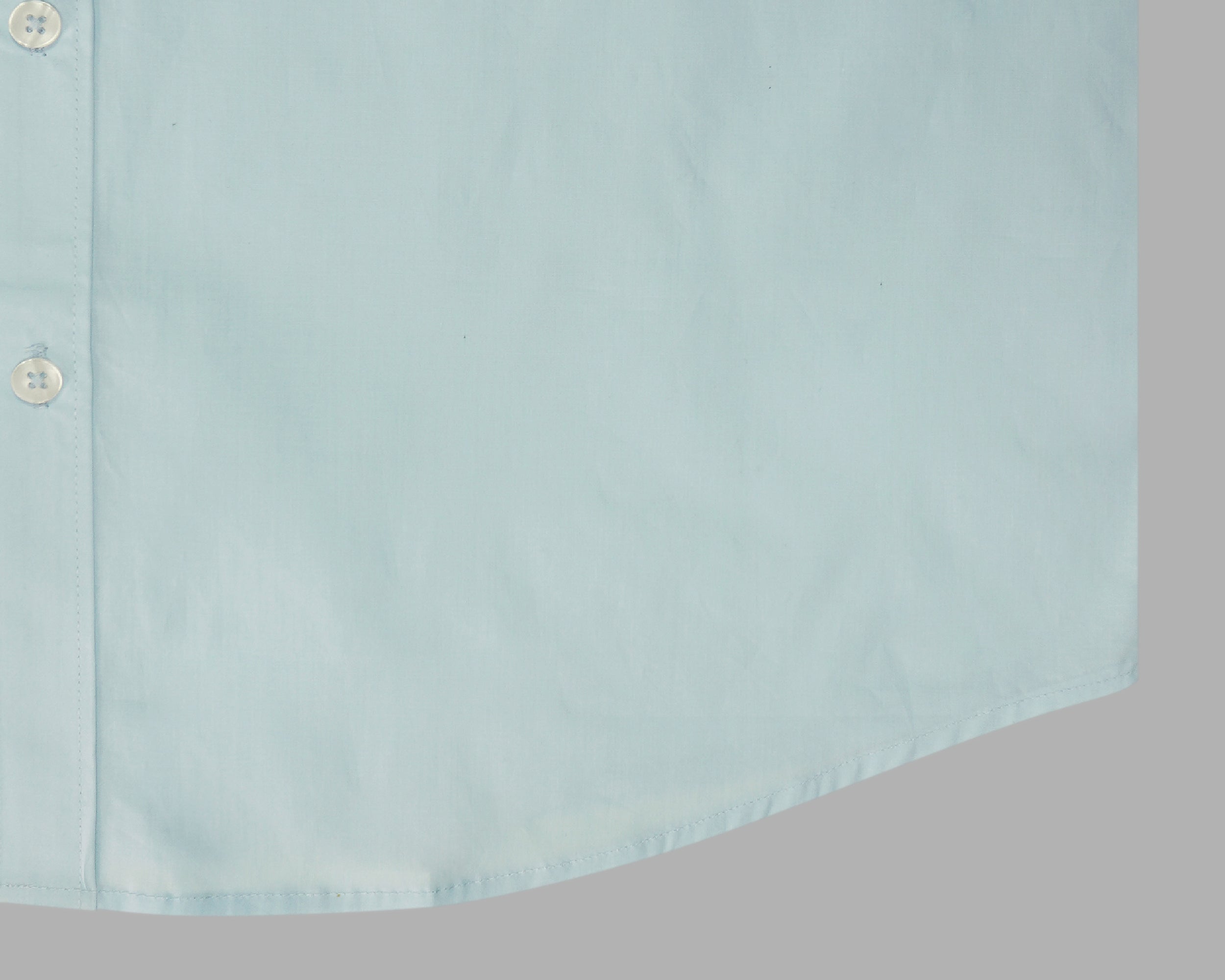 Men's 100% Cotton Plain Solid Half Sleeves Shirt (Blue)