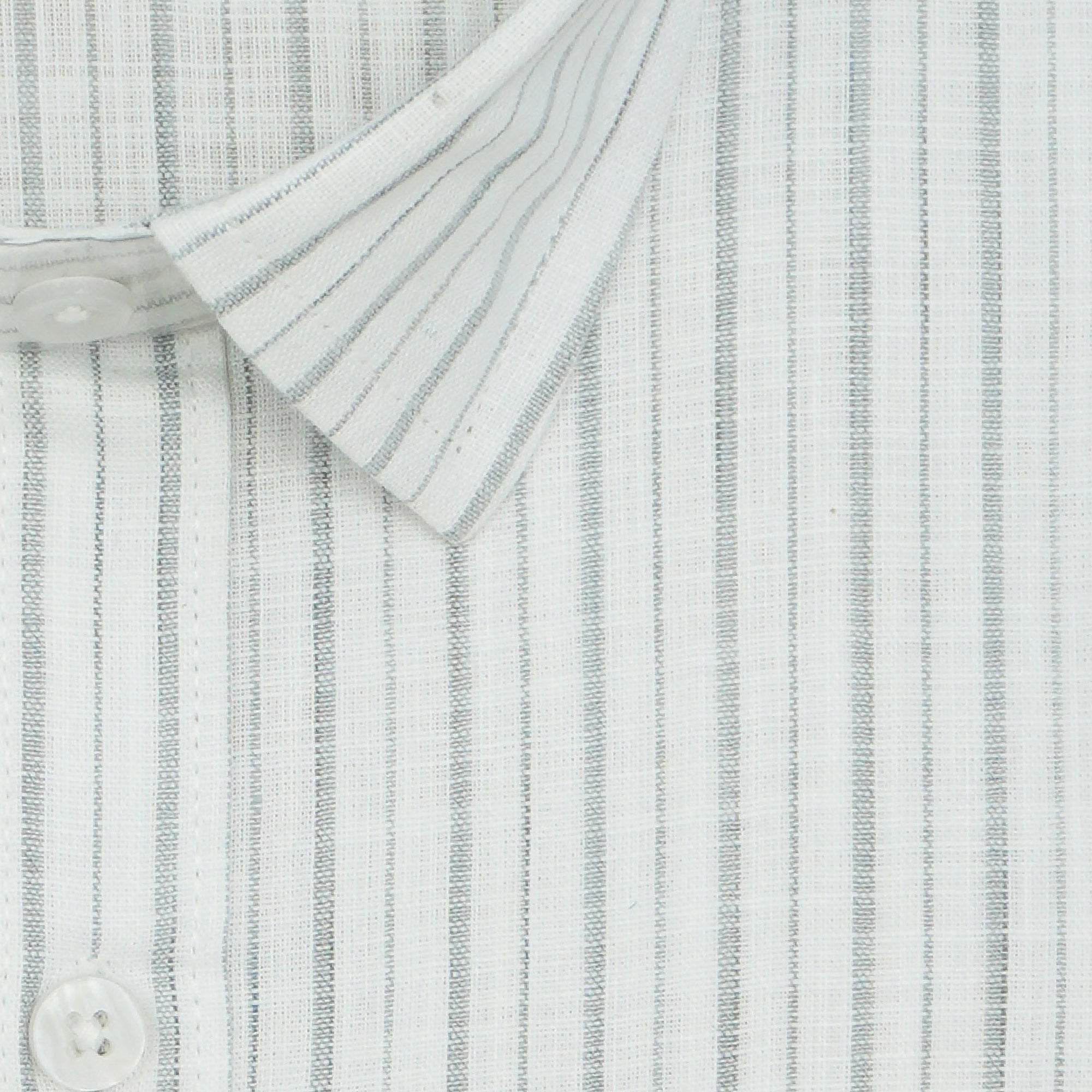 Men's 100% Cotton Striped Half Sleeves Shirt (Grey)