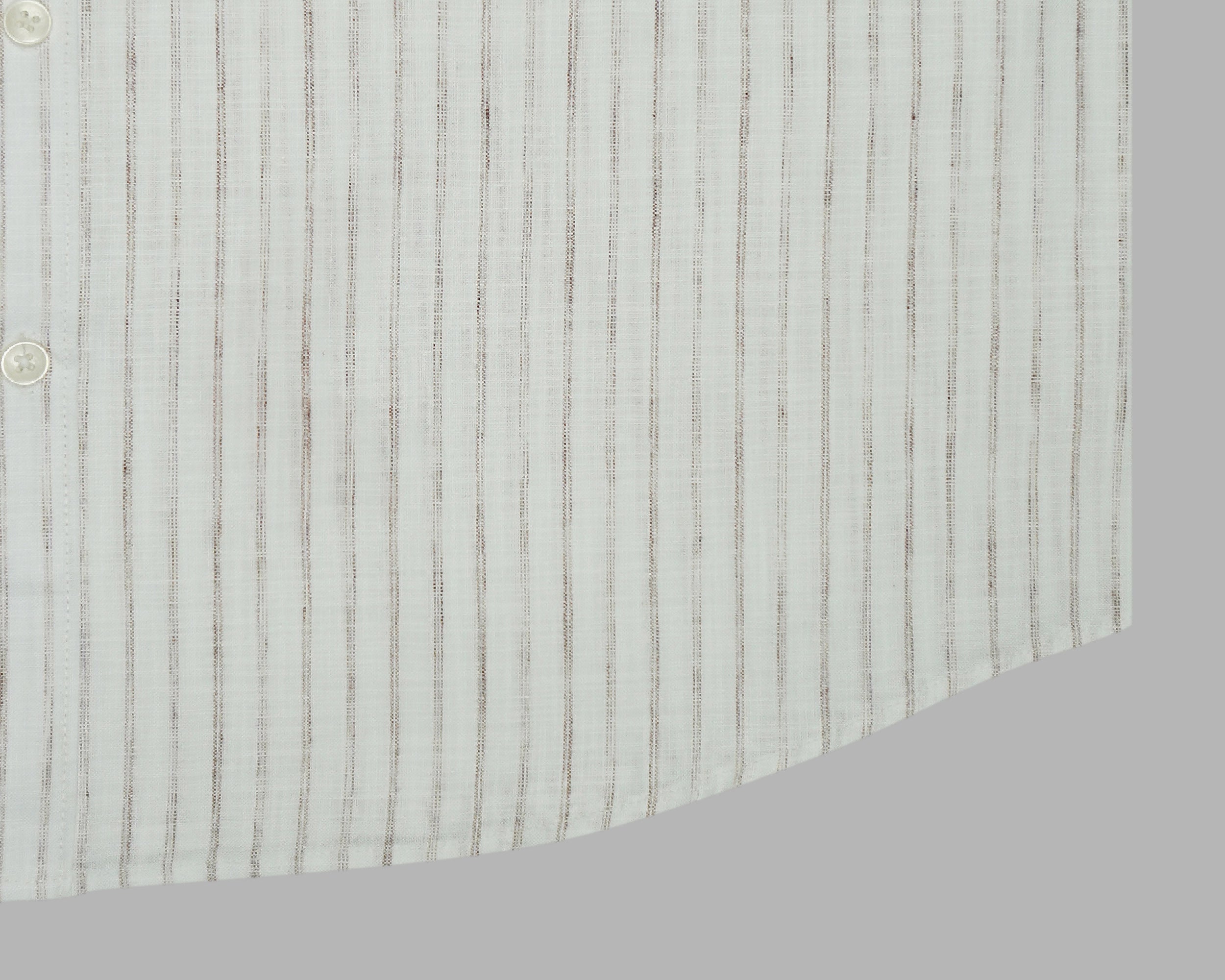 Men's 100% Cotton Striped Half Sleeves Shirt (Brown)