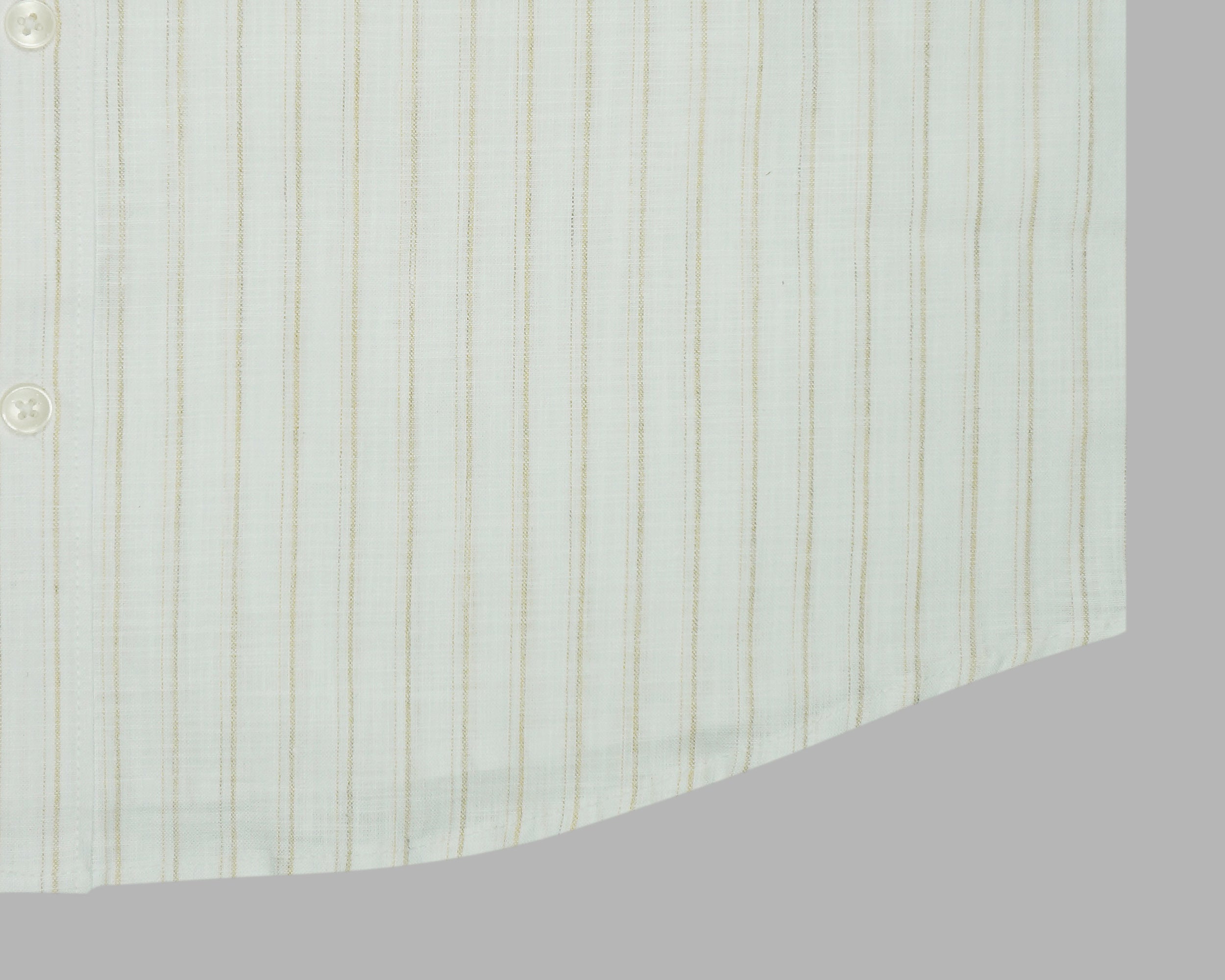 Men's 100% Cotton Striped Half Sleeves Shirt (Khaki)