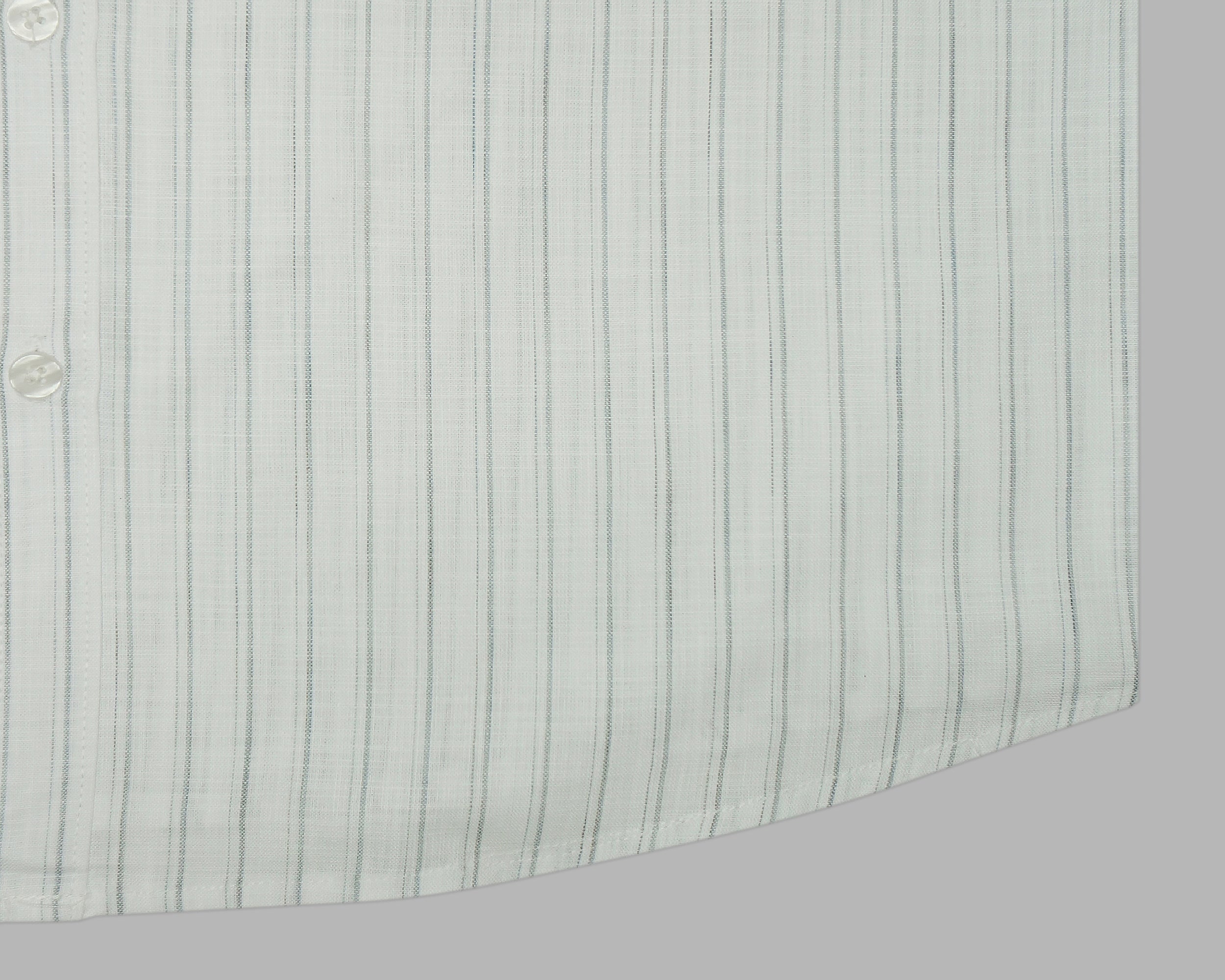 Men's 100% Cotton Striped Half Sleeves Shirt (Grey)