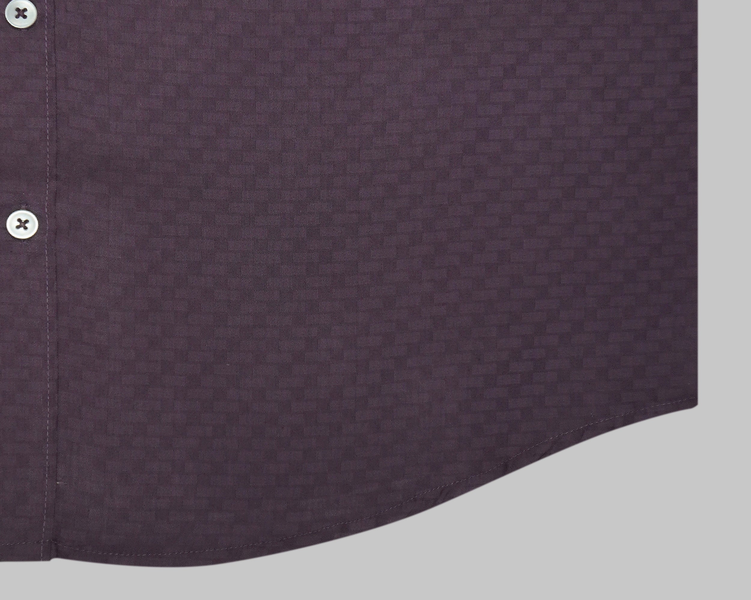 Men's 100% Cotton Self Design Half Sleeves Shirt (Wine)