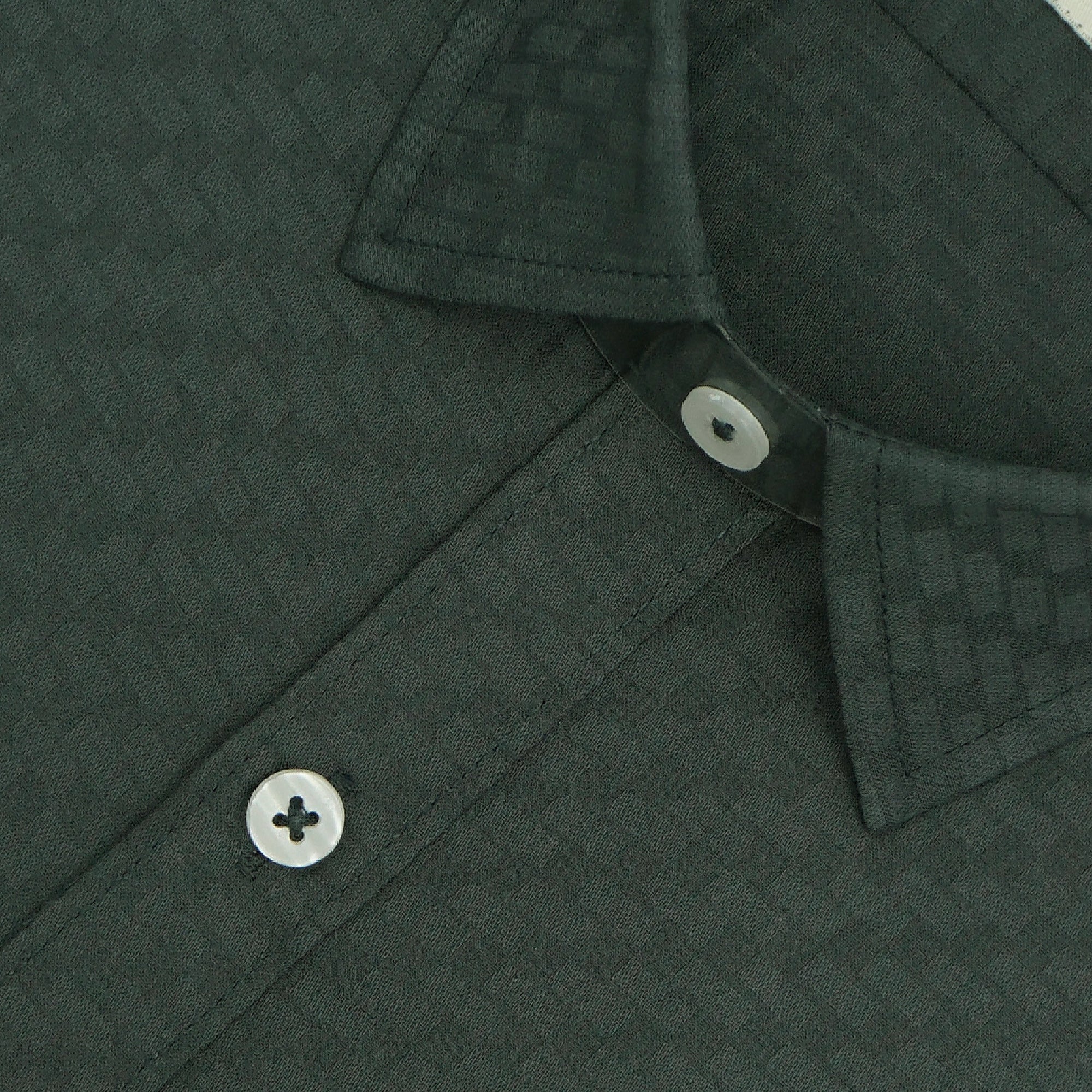 Men's 100% Cotton Geometric Printed Half Sleeves Shirt (Grey)