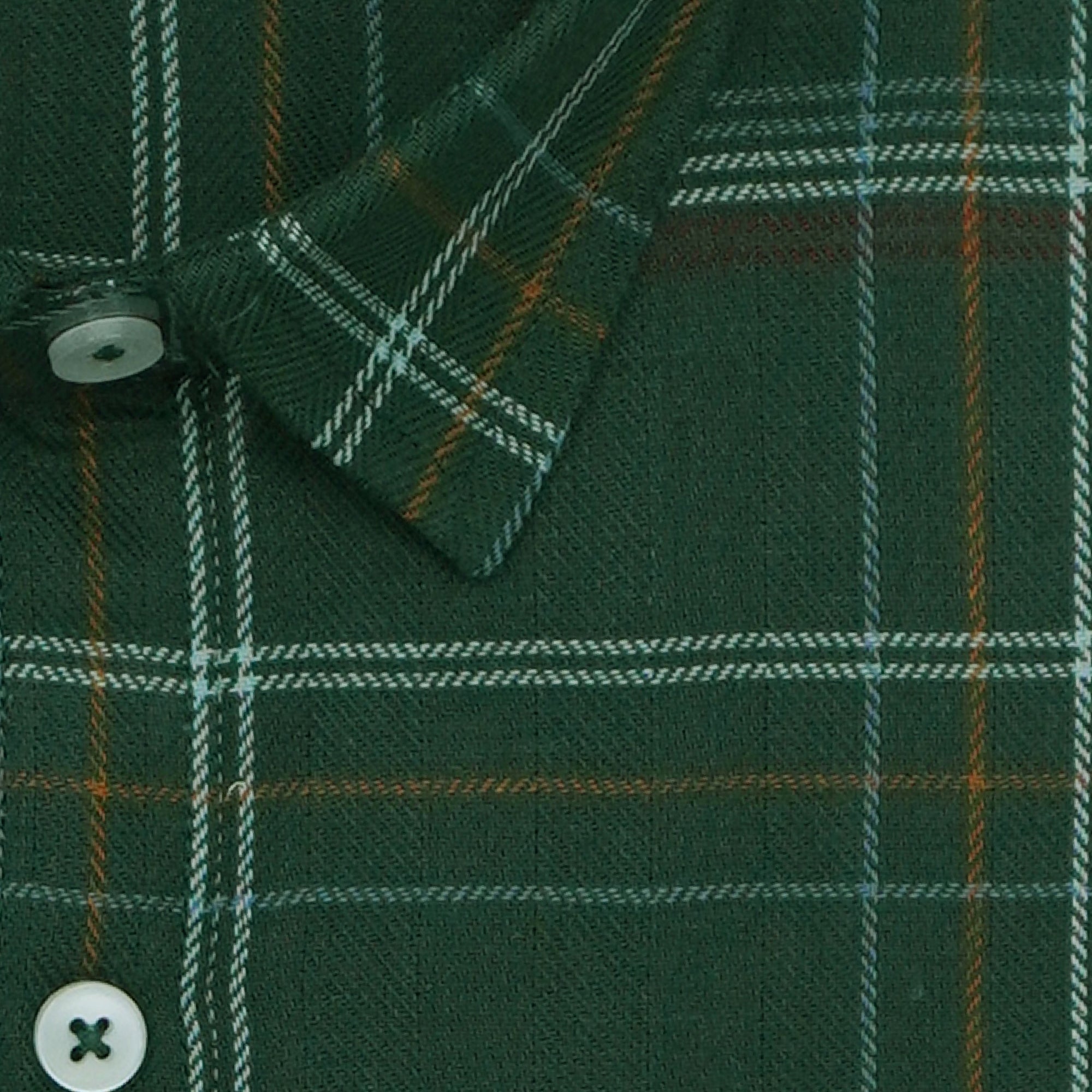 Men's 100% Cotton Checkered Half Sleeves Shirts (Green)