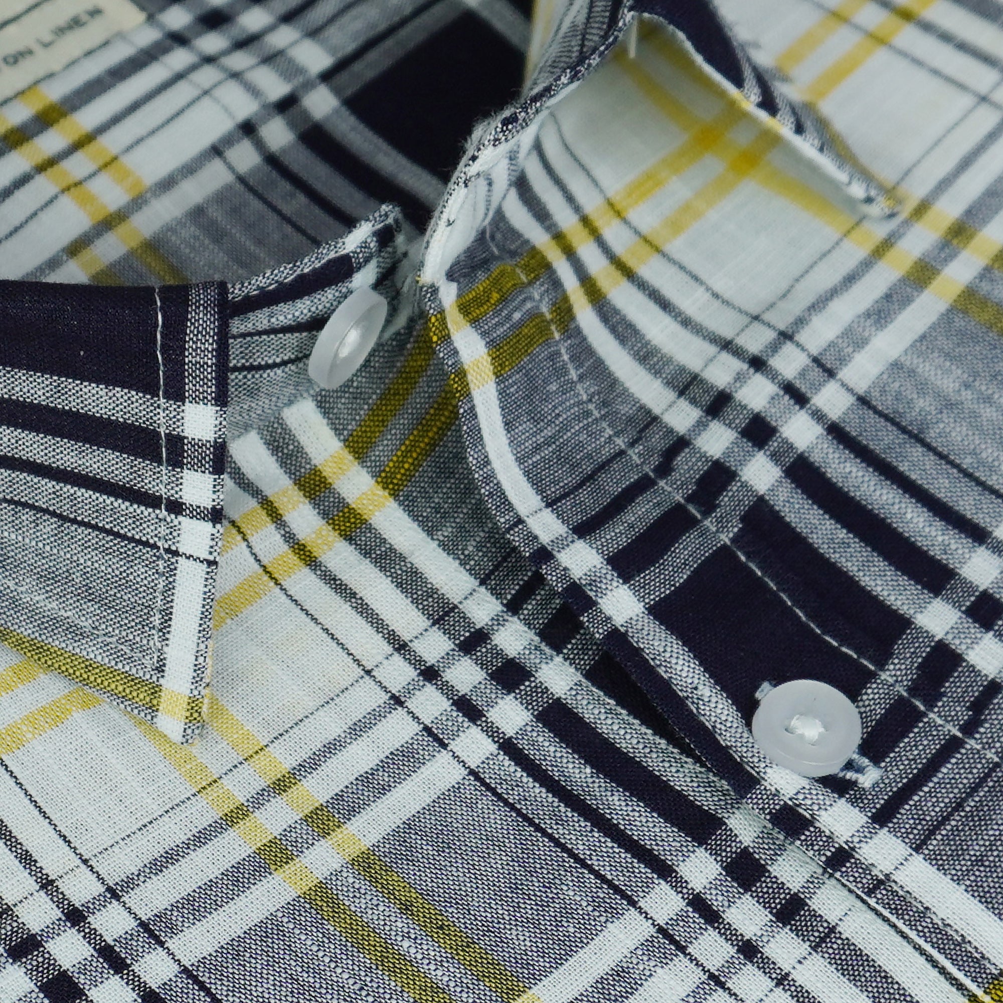 Men's Cotton Linen Checkered Half Sleeves Shirts (Multicolor)